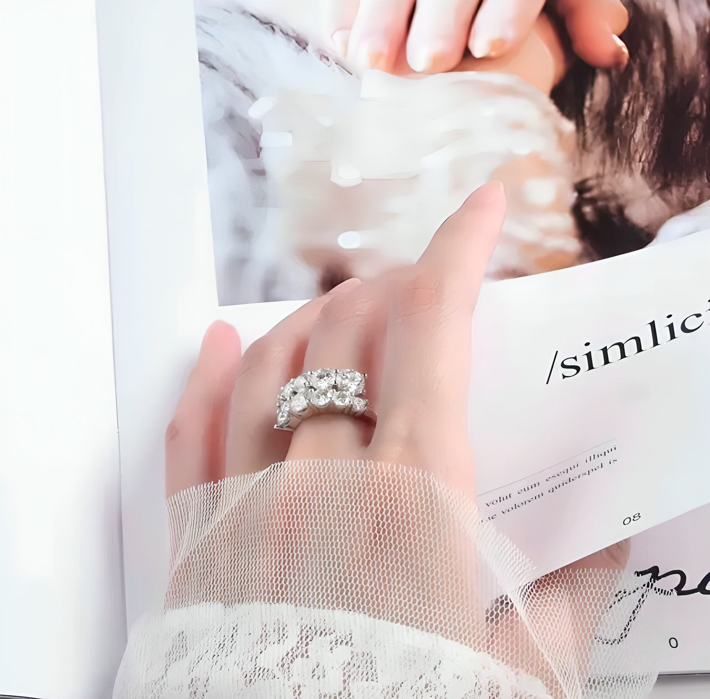 Moissanite engagement Ring Unique design
