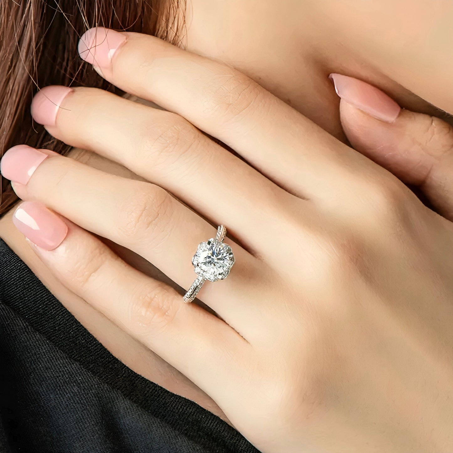 1ct Moissanite Ring