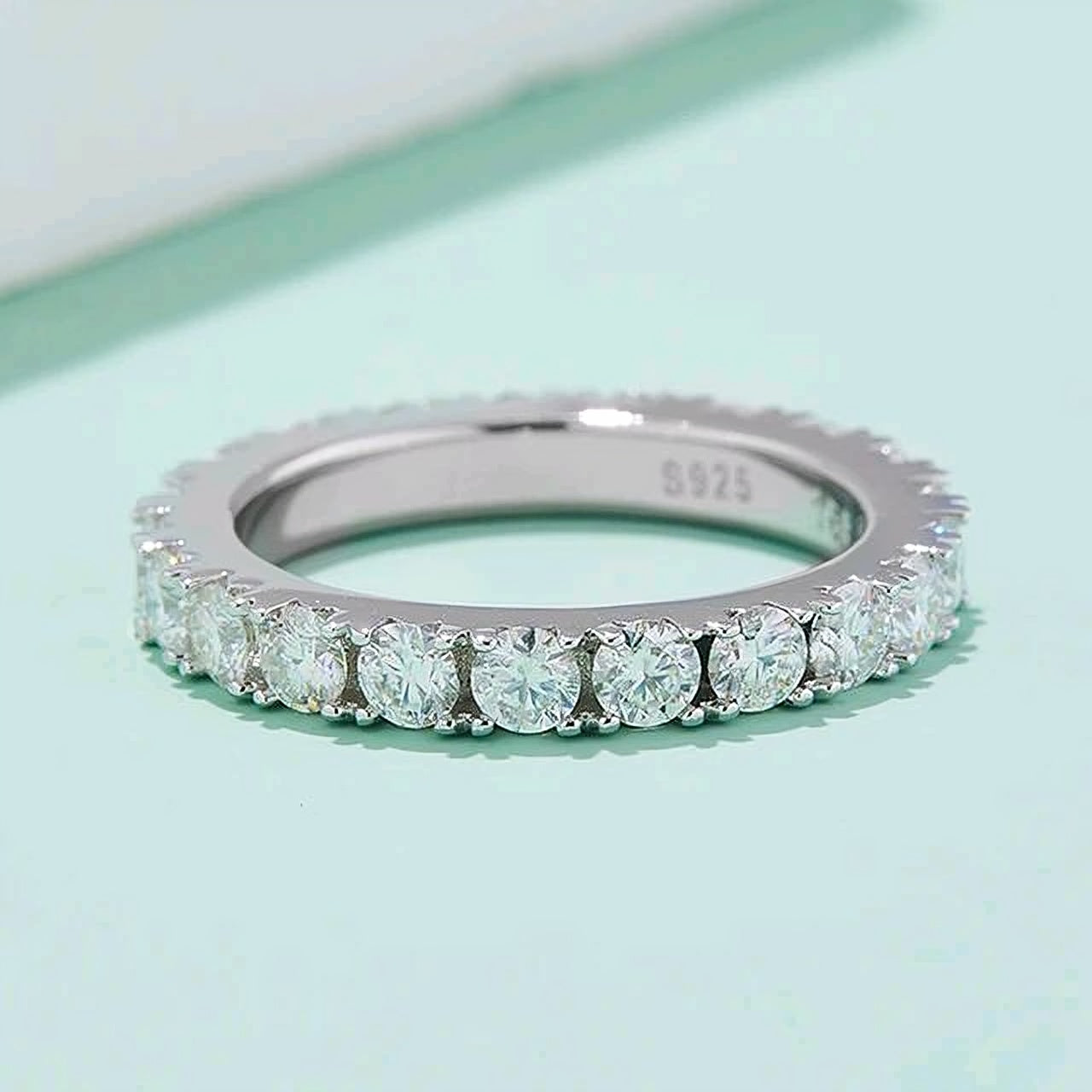 3mm multi Moissanite Ring