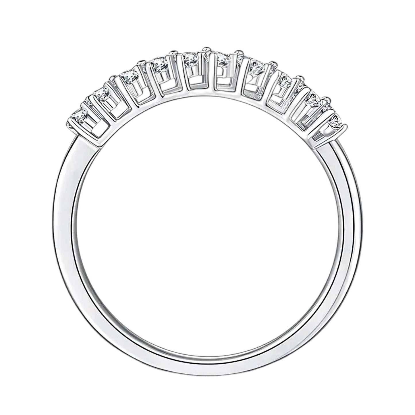 Pear cut multi Moissanite Ring