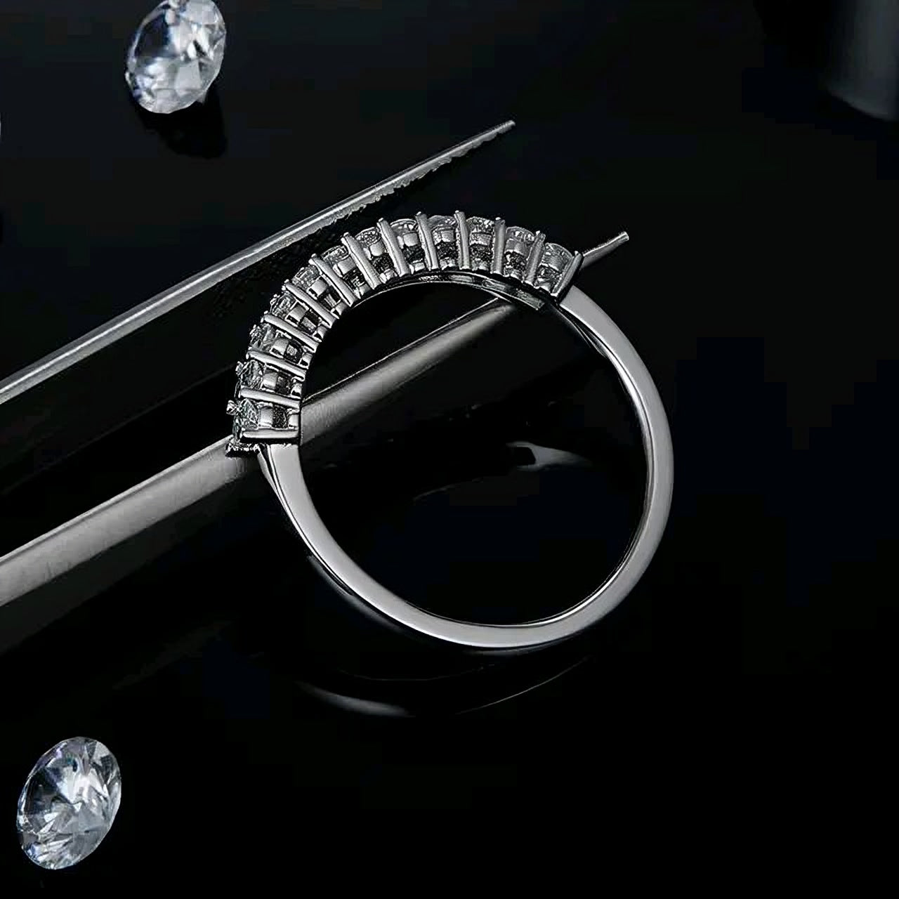 1ct*12pcs multi Moissanite Ring
