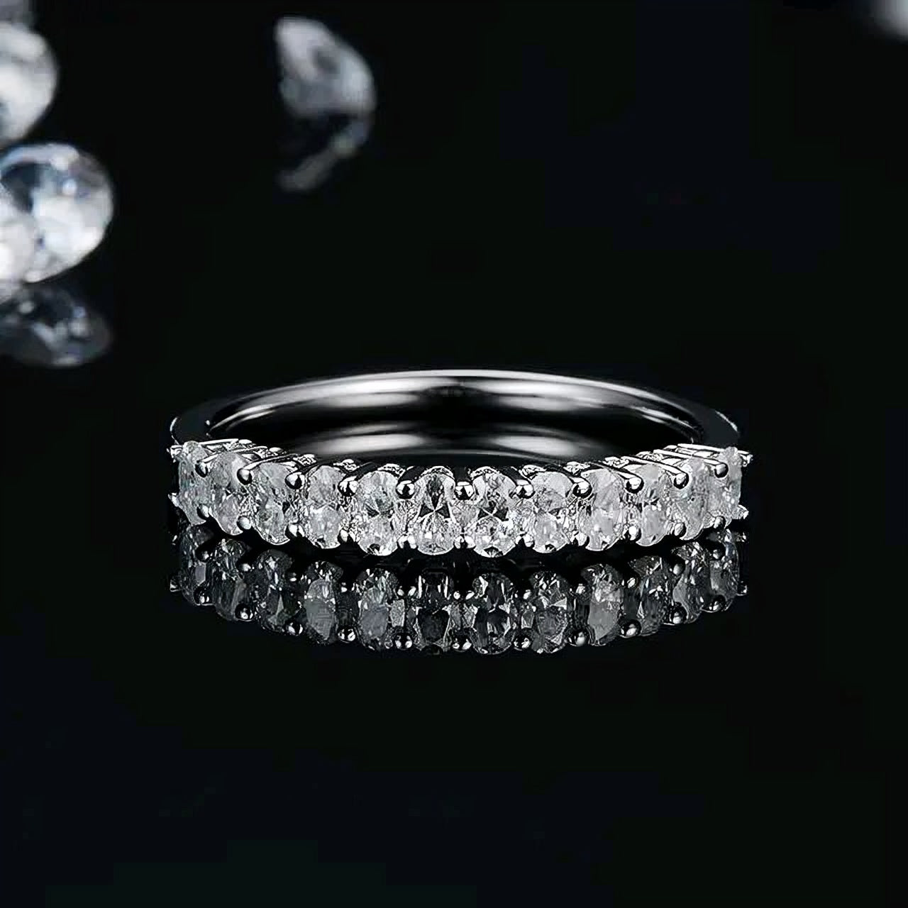 1ct*12pcs multi Moissanite Ring