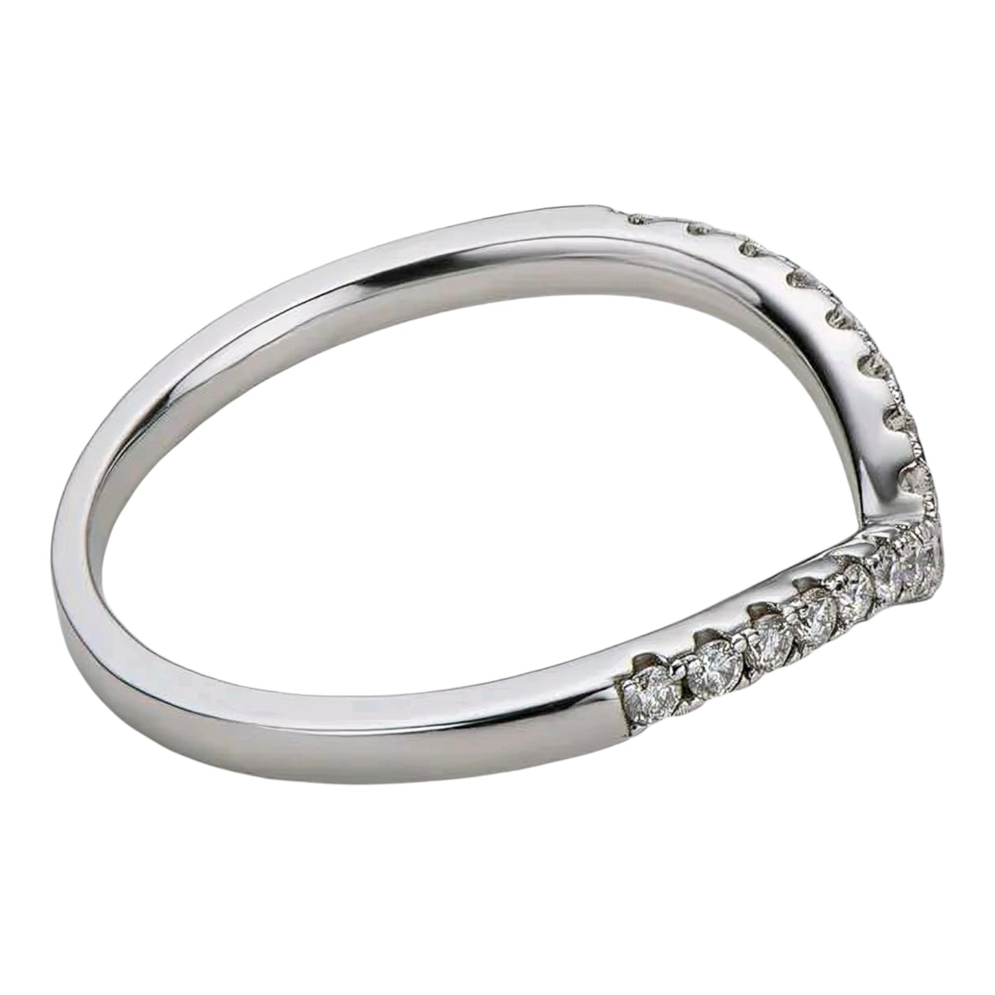 V shaped Moissanite Ring