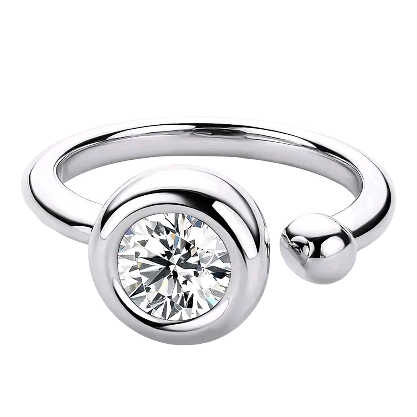 Multi color Moissanite Ring