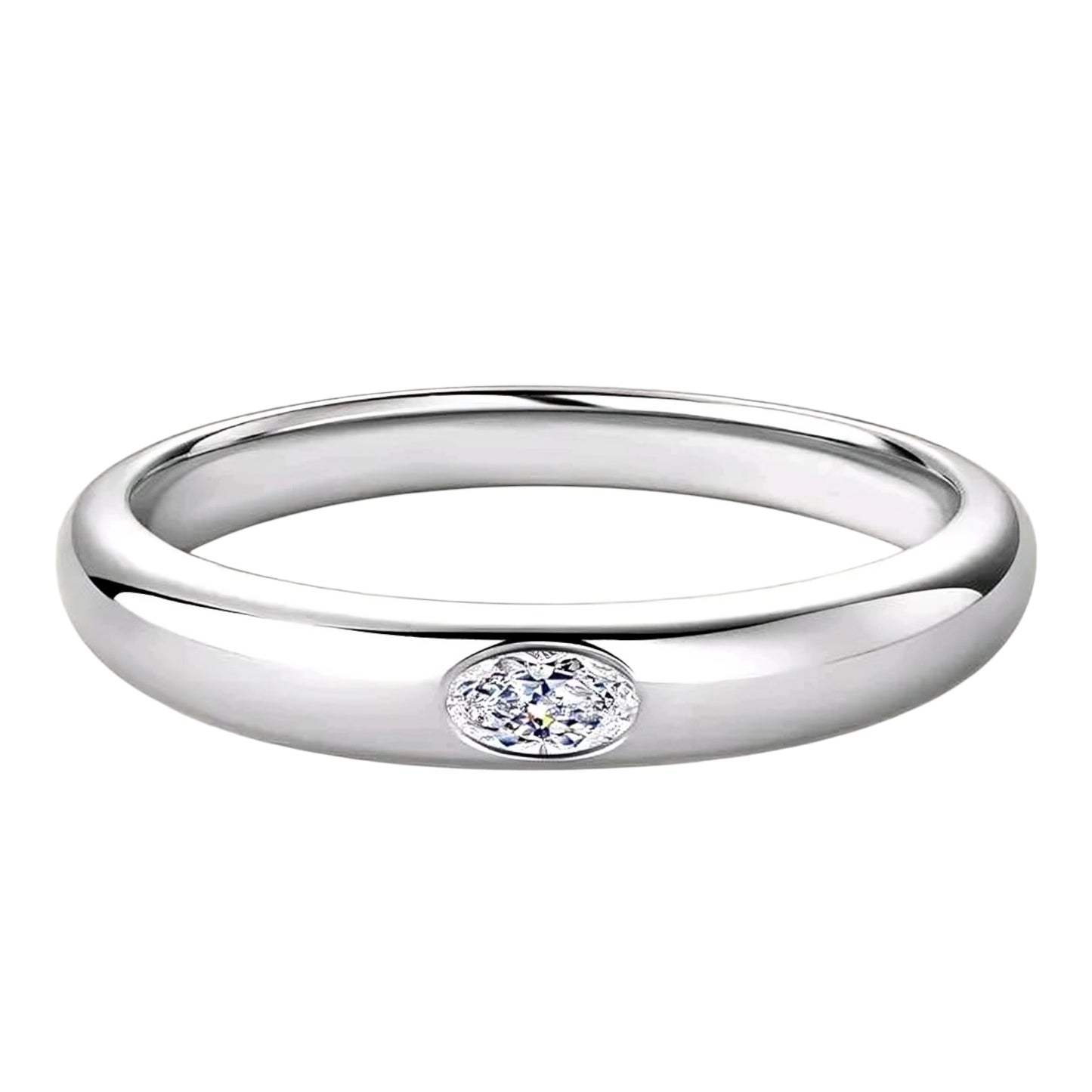 Unique shape Moissanite Ring