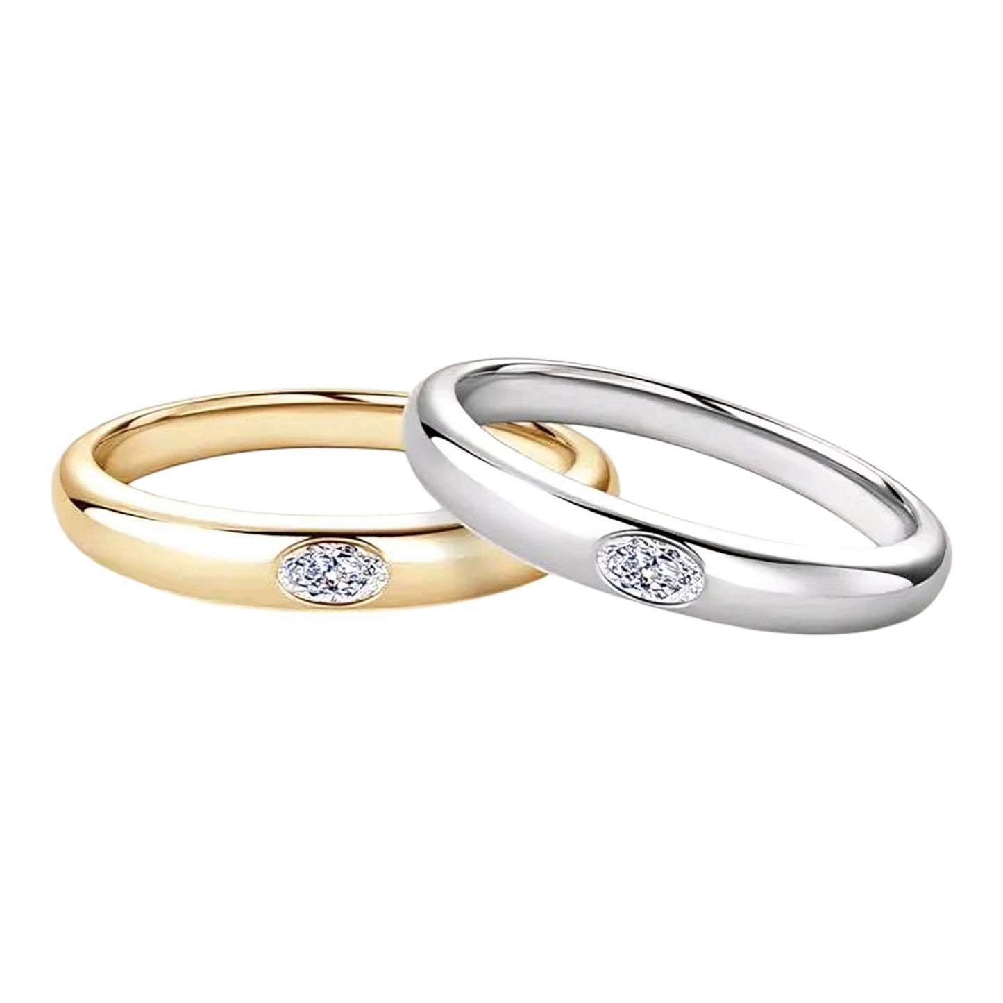 Unique shape Moissanite Ring