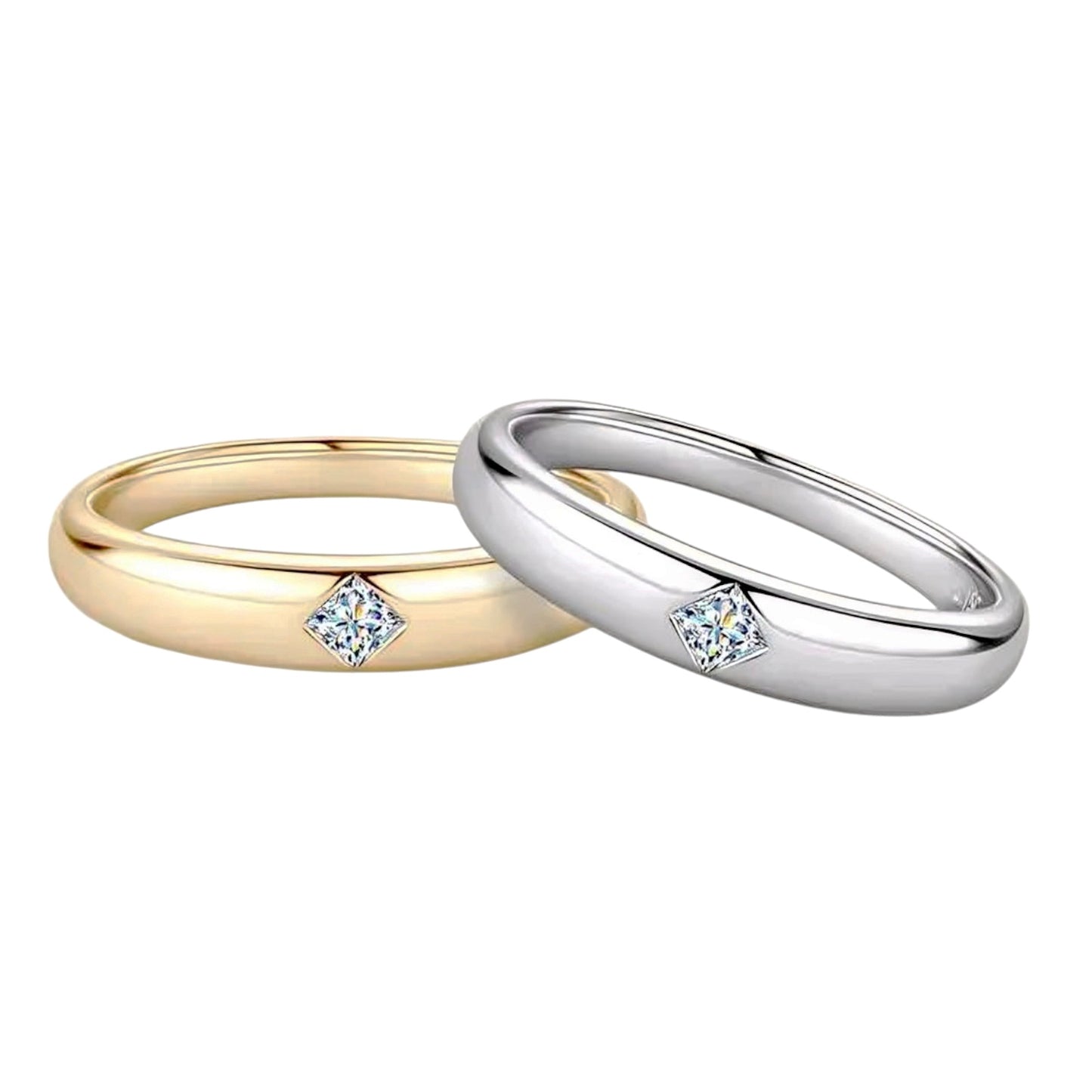 Unique shape Moissanite Ring