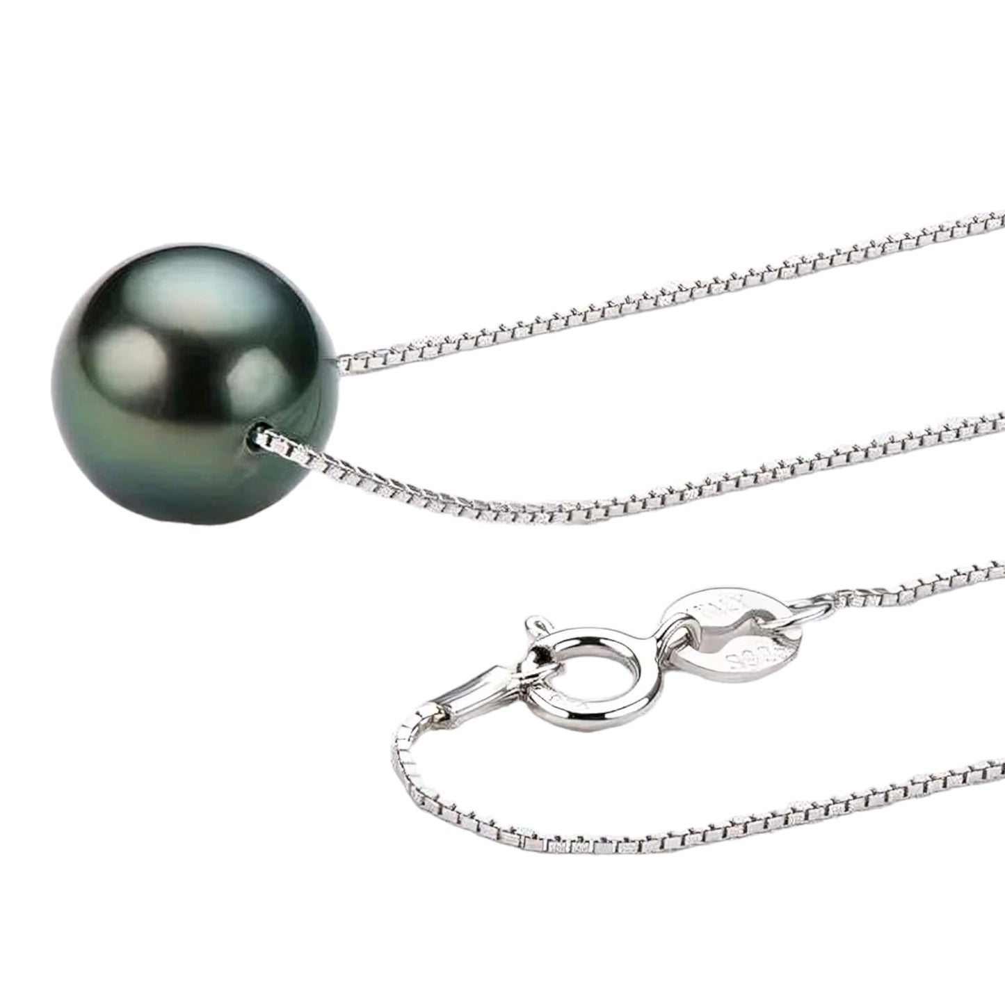Black pearl pendant necklace