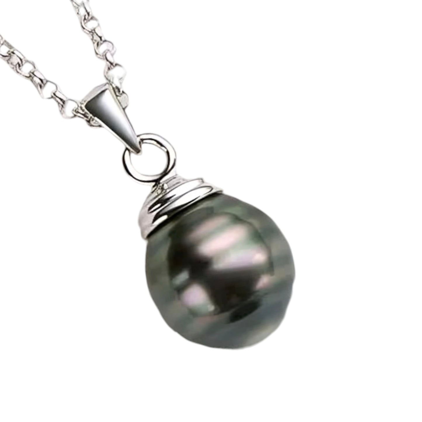 11mm Tahitian pearl pendant necklace