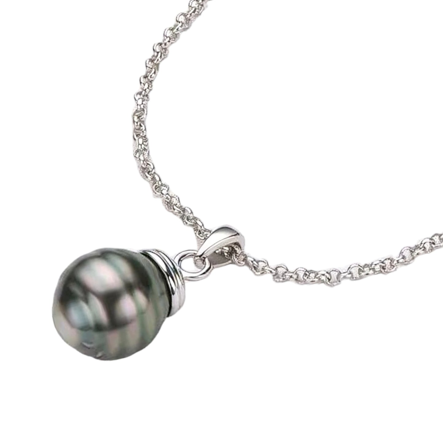 11mm Tahitian pearl pendant necklace