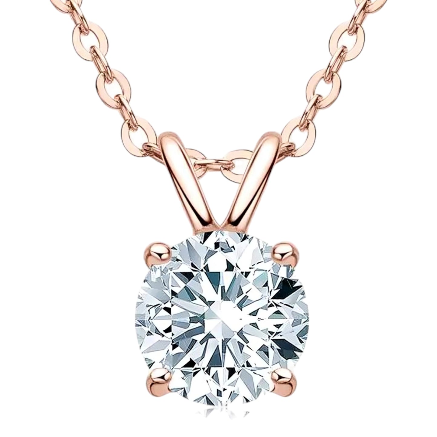Moissanite pendant necklace