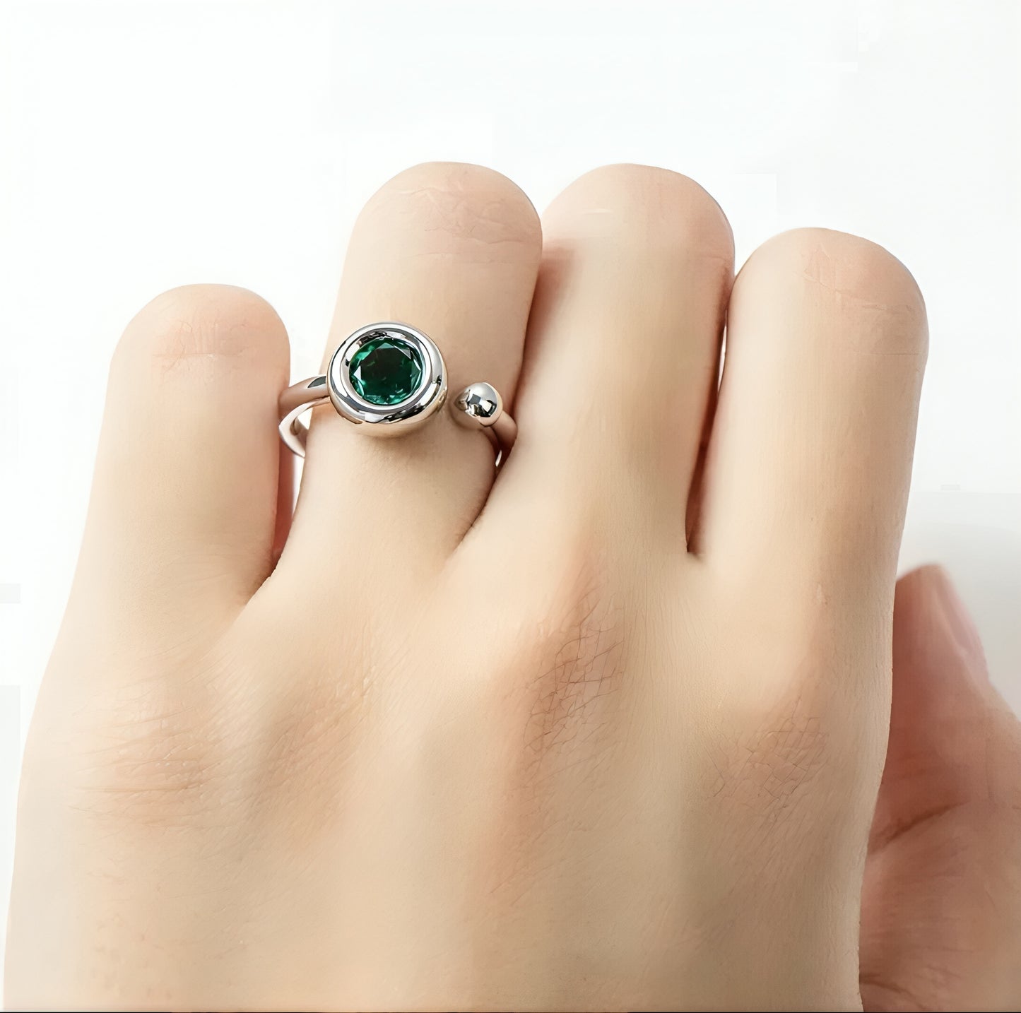 Multi color Moissanite Ring