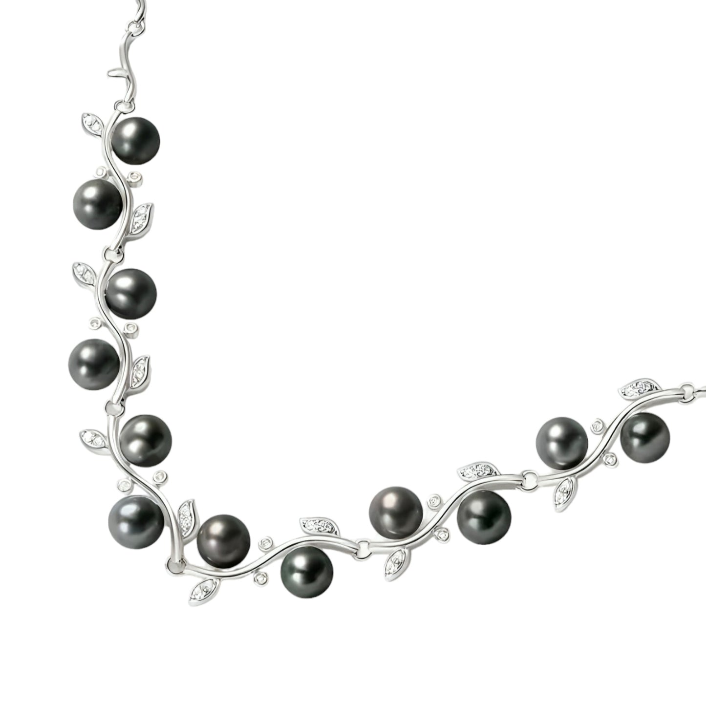 6mm black pearl pendant necklace