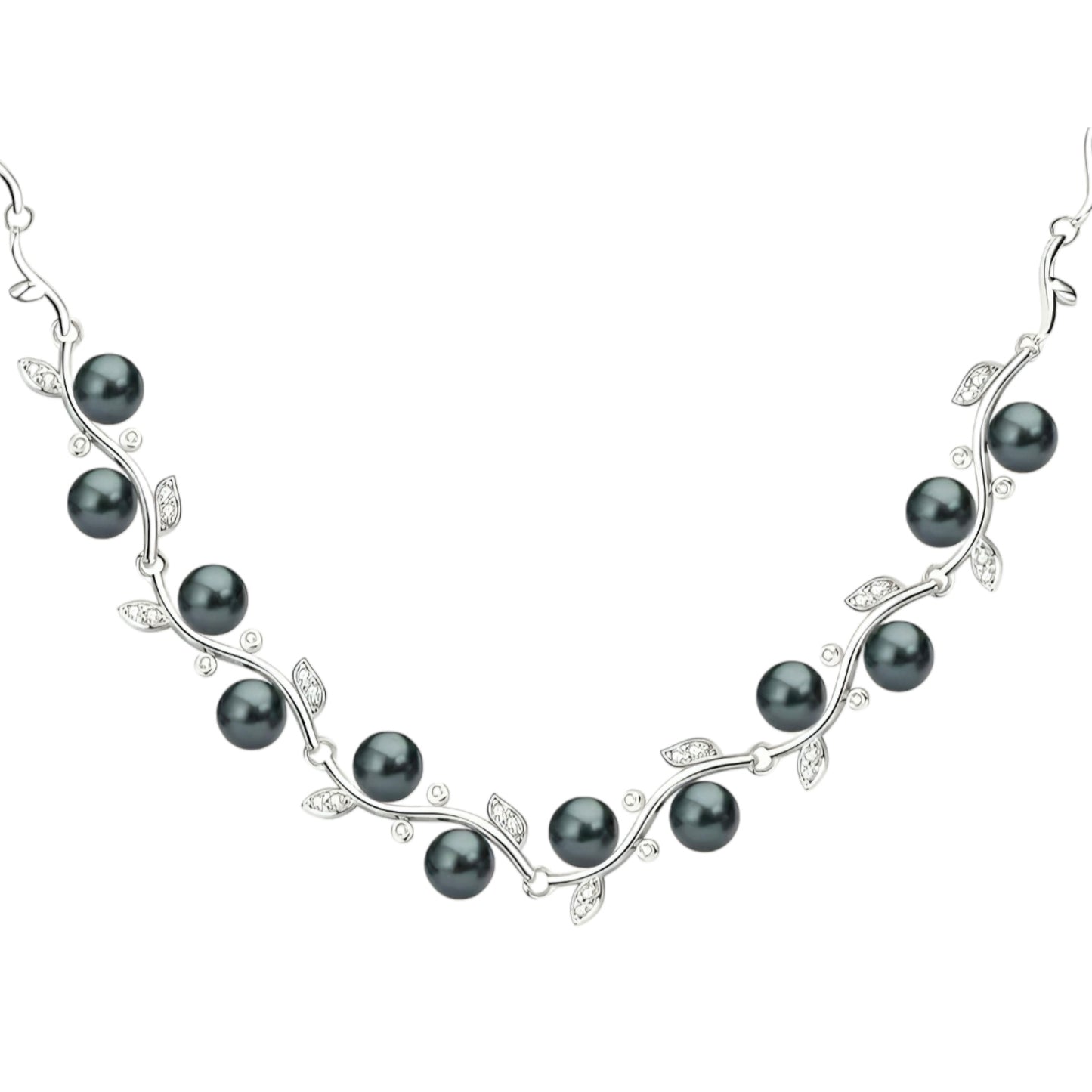 6mm black pearl pendant necklace