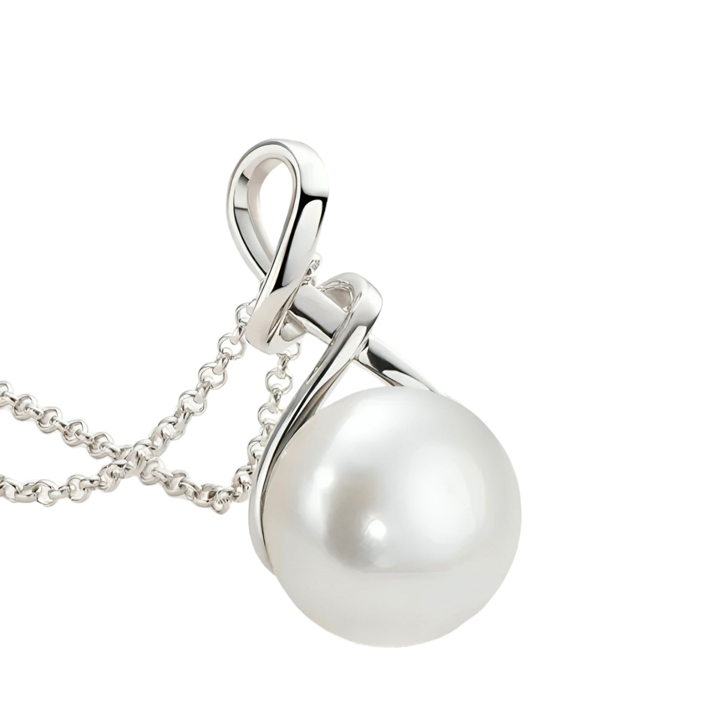 12-13mm round pearl pendant necklace