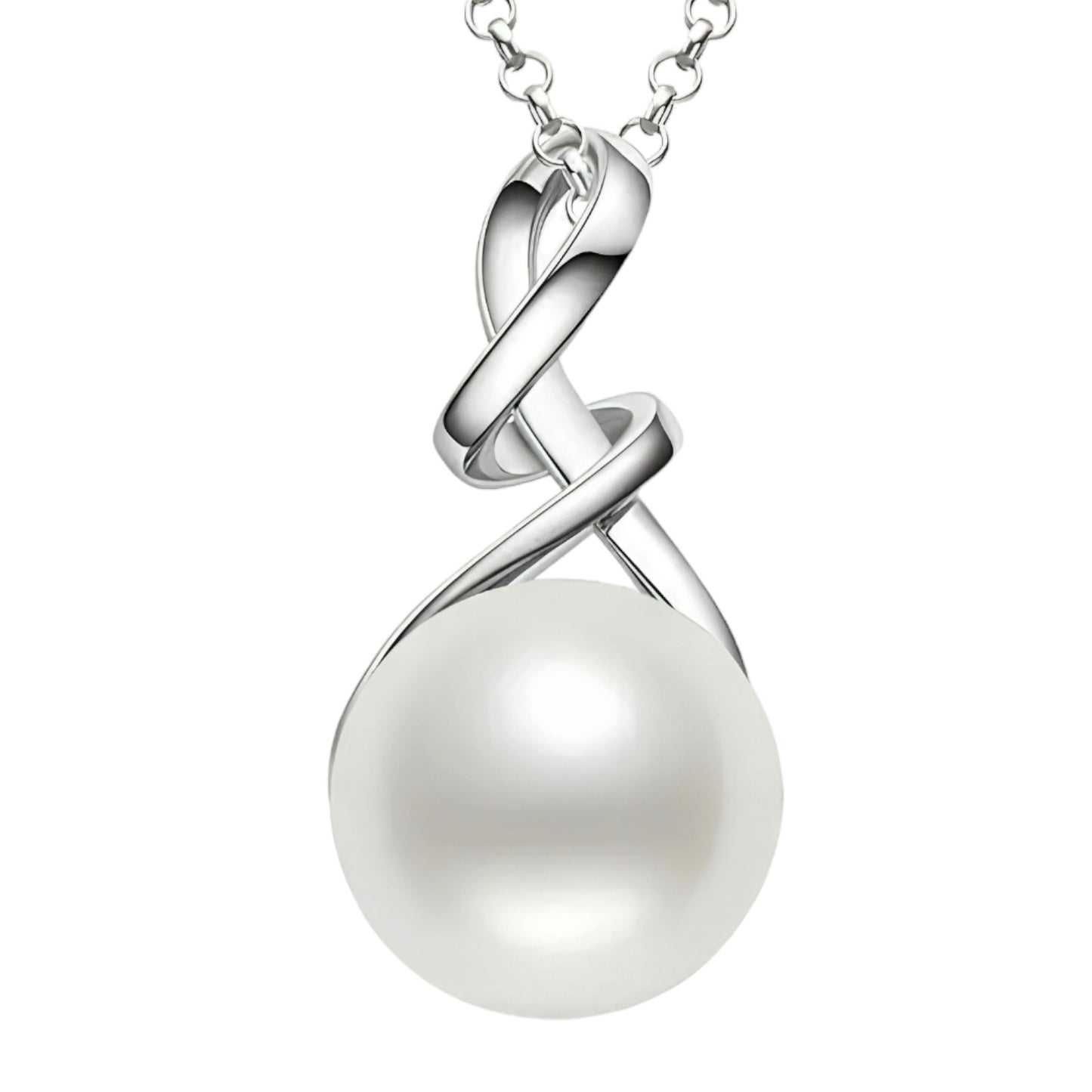 12-13mm round pearl pendant necklace