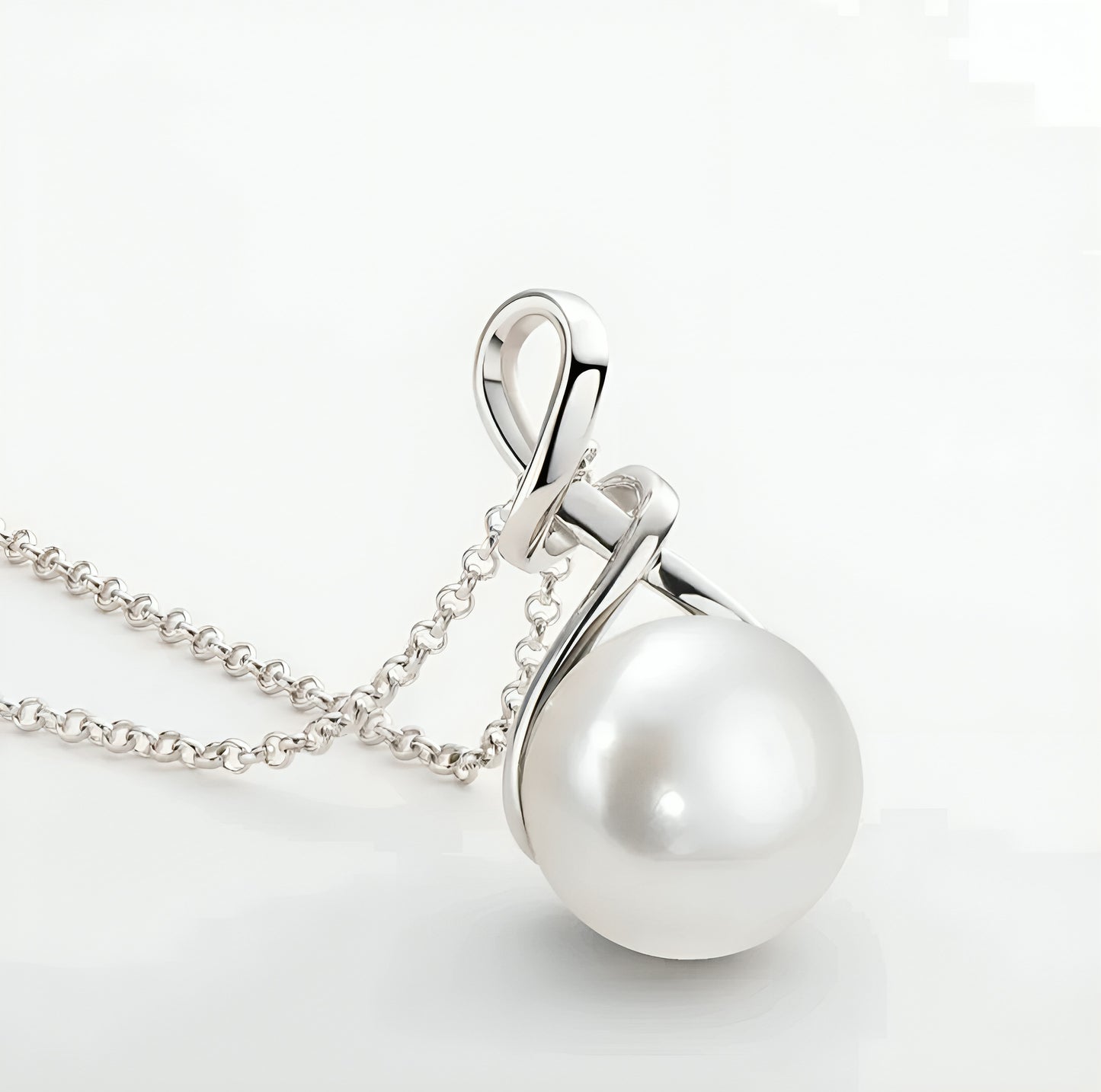 12-13mm round pearl pendant necklace