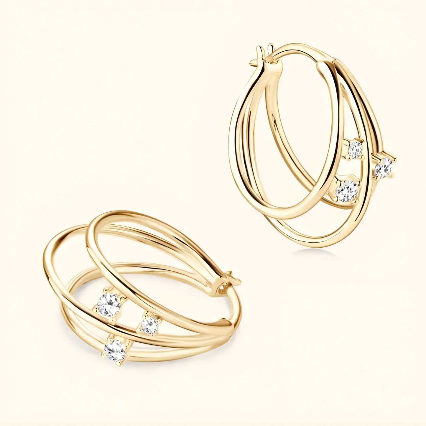 Split hoop moissanite earrings