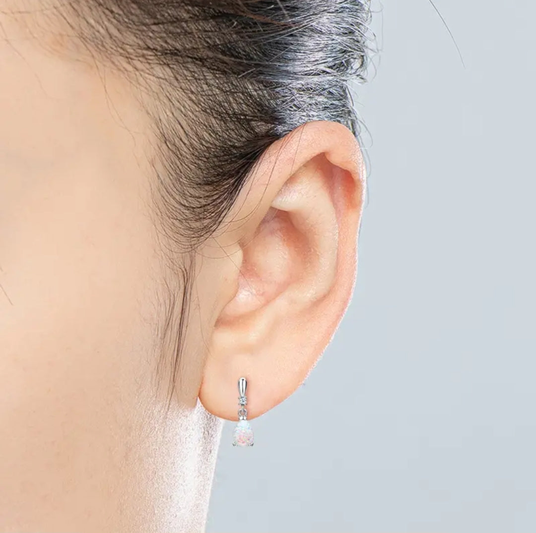 5*7mm unique Synthetic Opal earrings