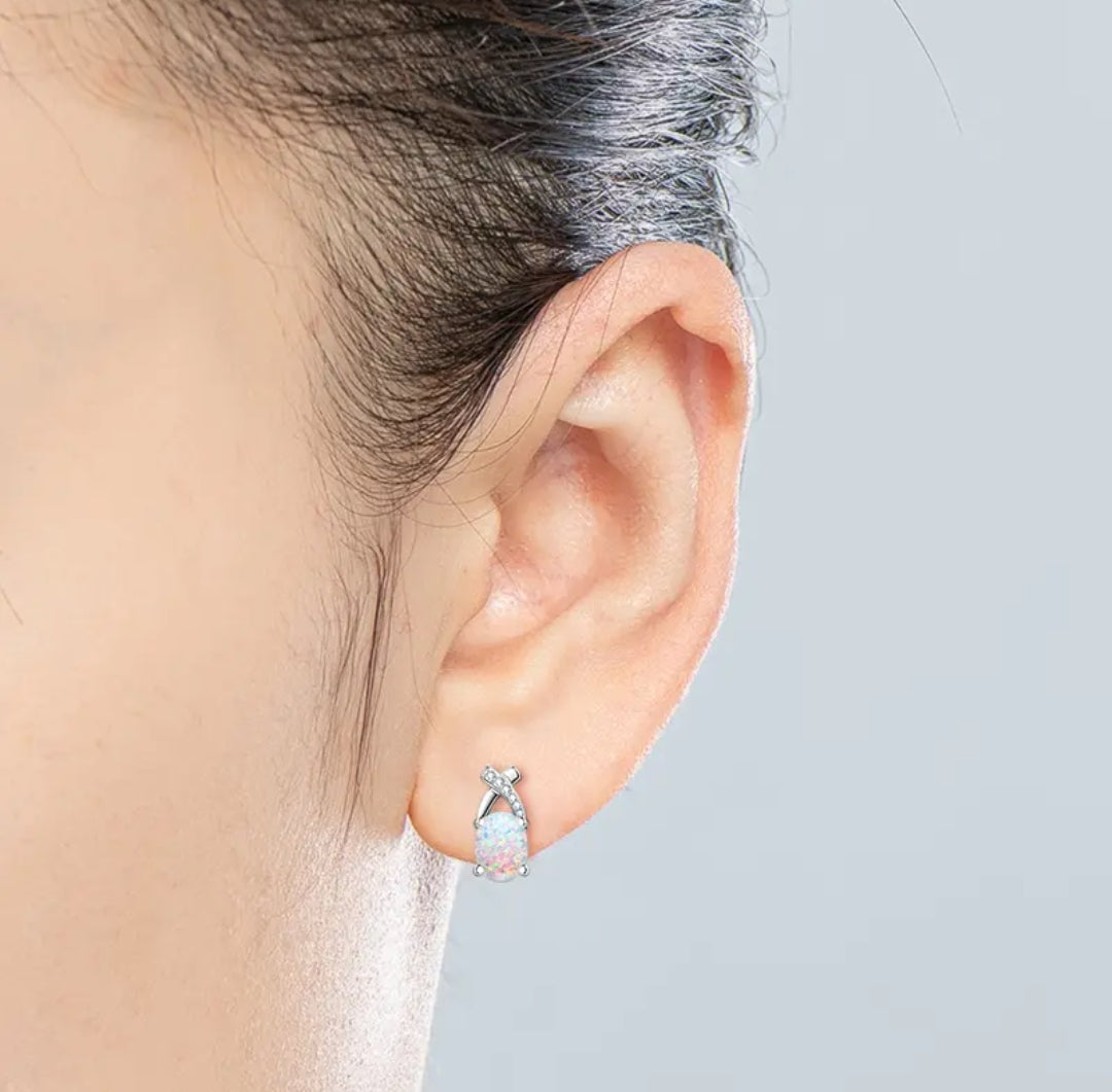 Synthetic Opal earrings