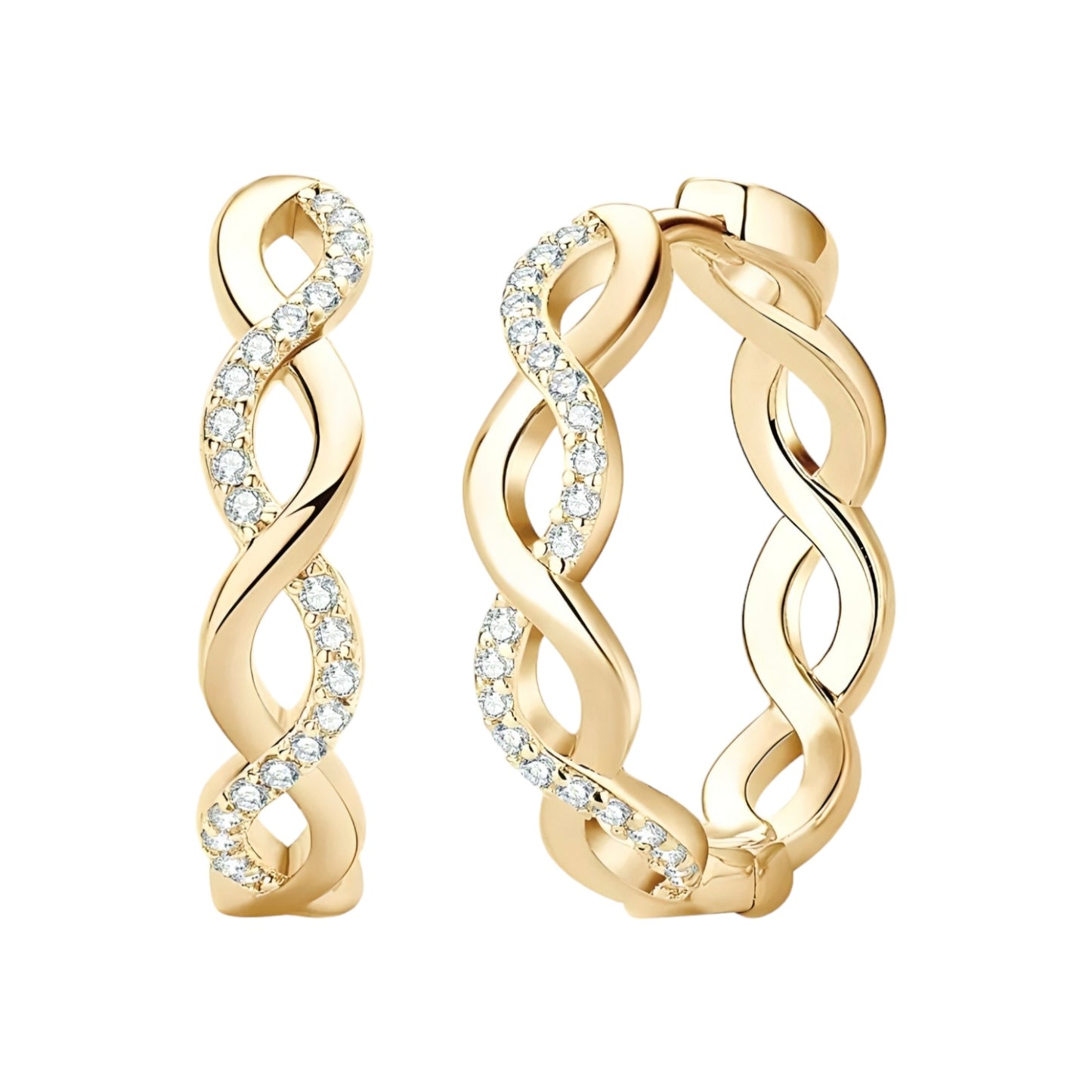 Paperlink drop clip moissanite earrings