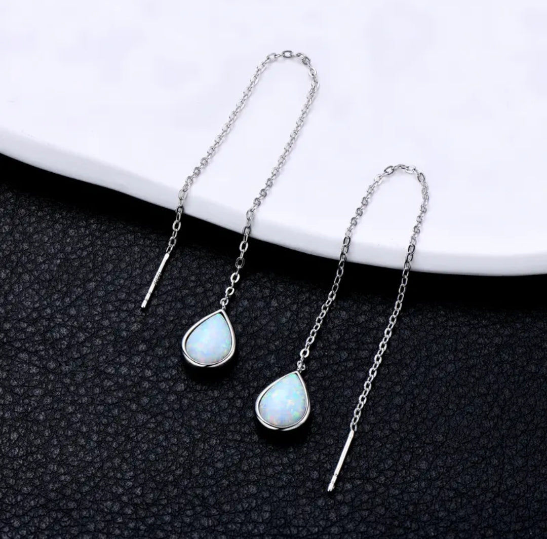 10*7mm unique Synthetic Opal earrings
