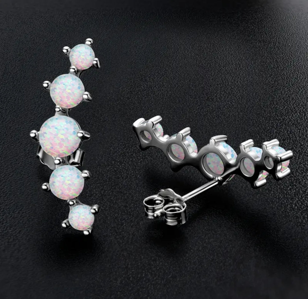 2.5mm 3.5mm 4mm Synthetic Opal earrings