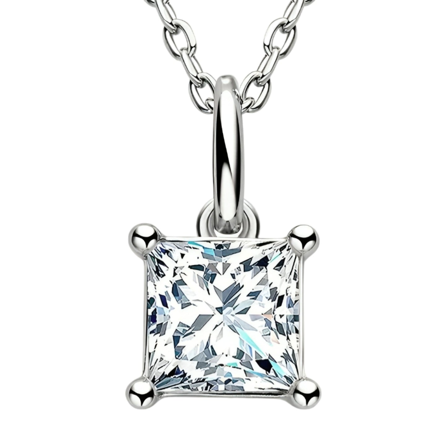 5.5mm Moissanite pendant necklace