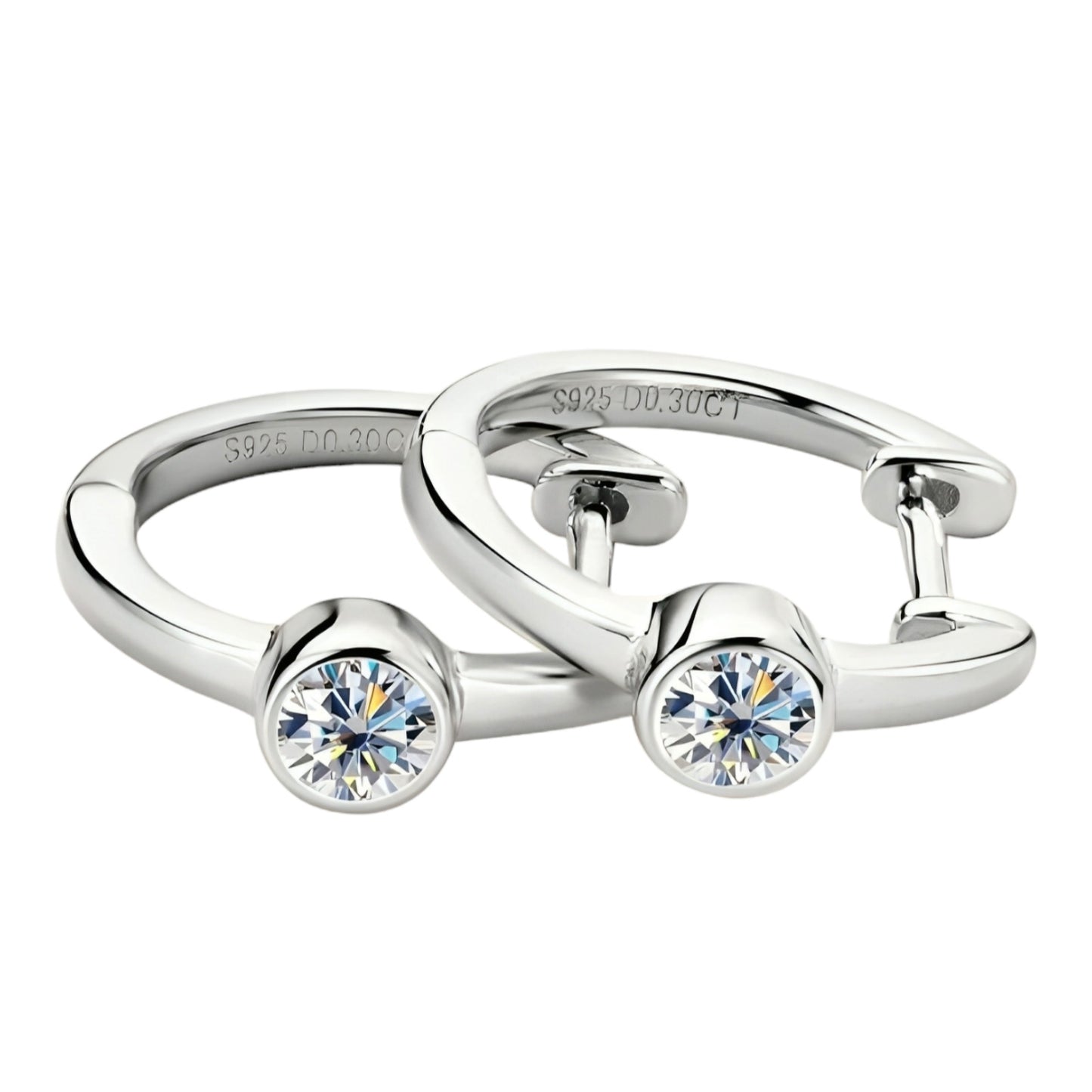Elegant moissanite earrings