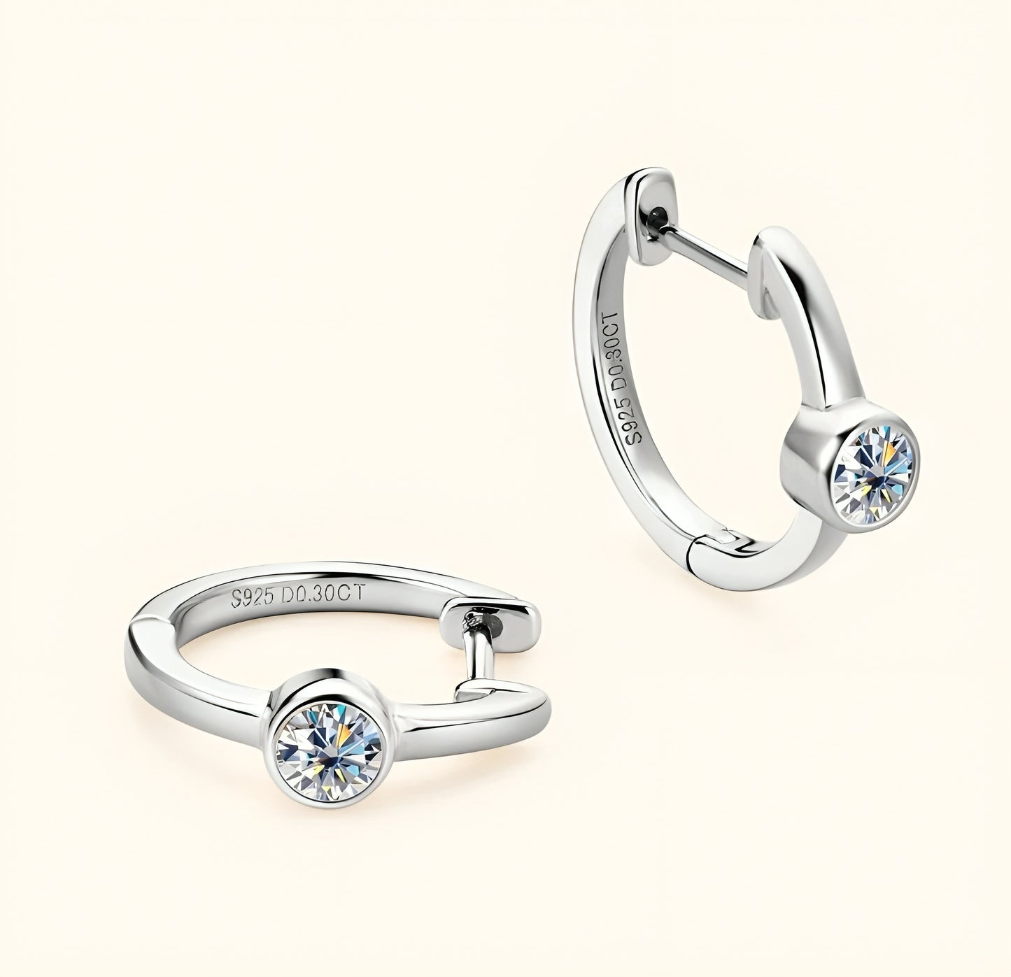 Elegant moissanite earrings