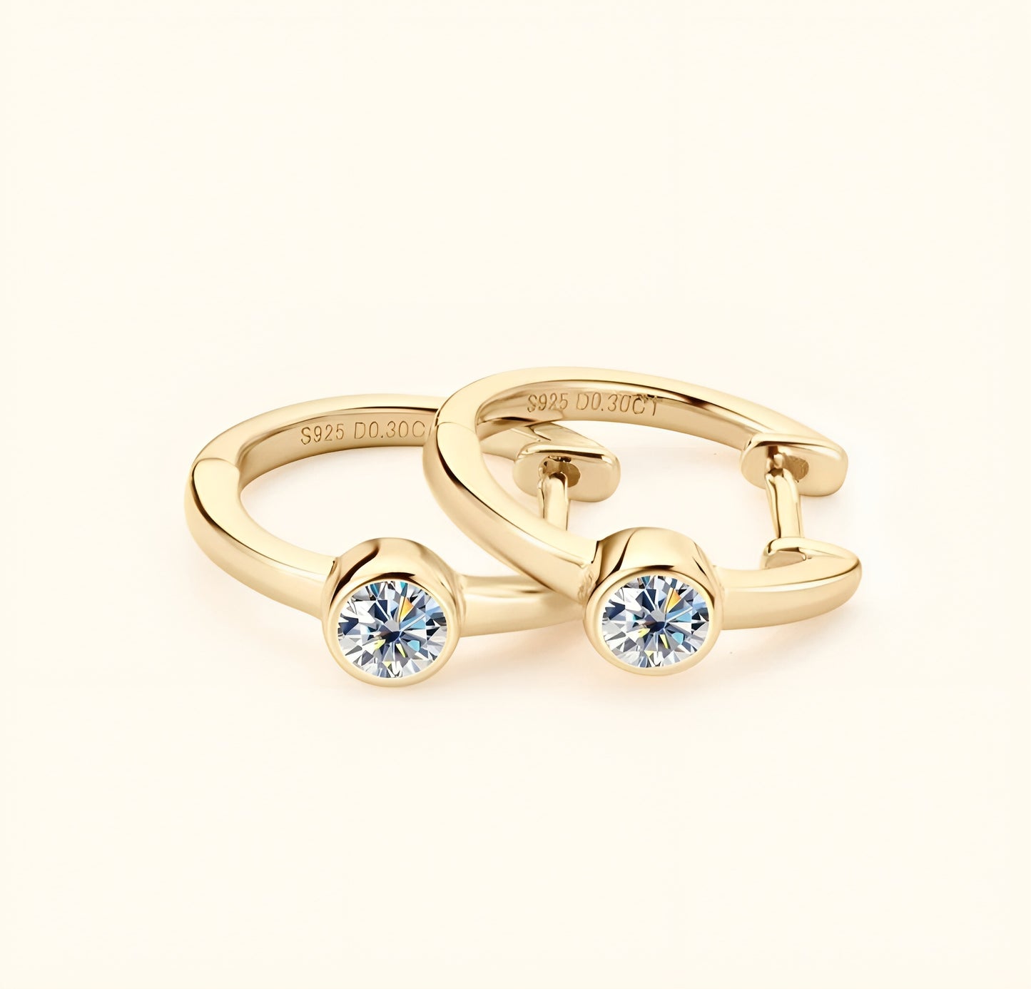 Elegant moissanite earrings