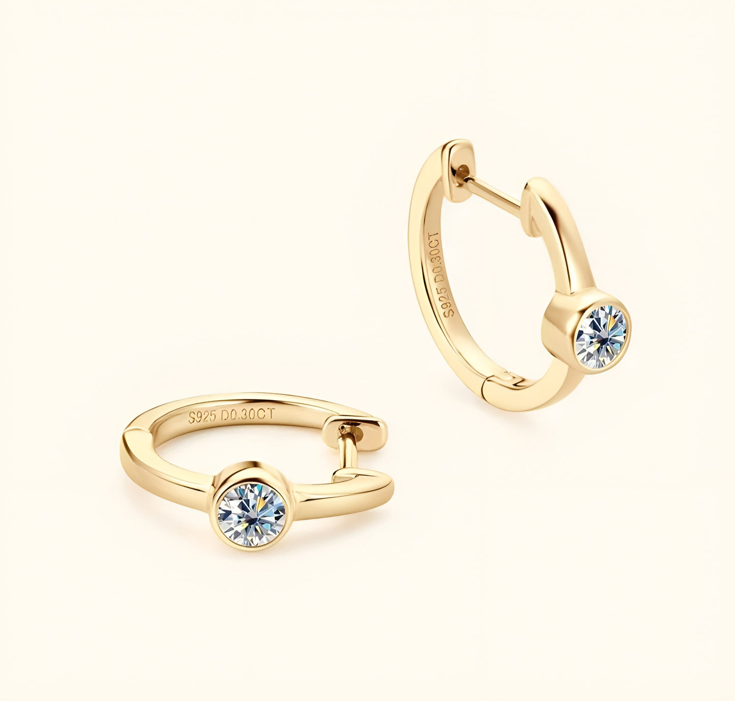 Elegant moissanite earrings
