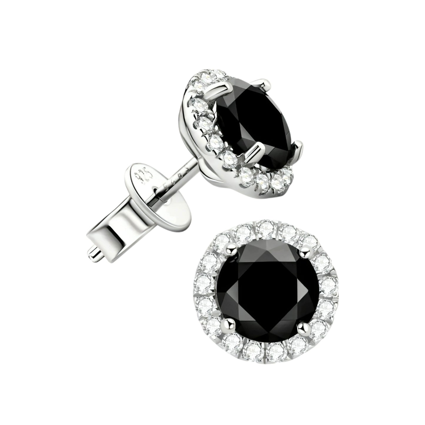 Black moissanite earrings
