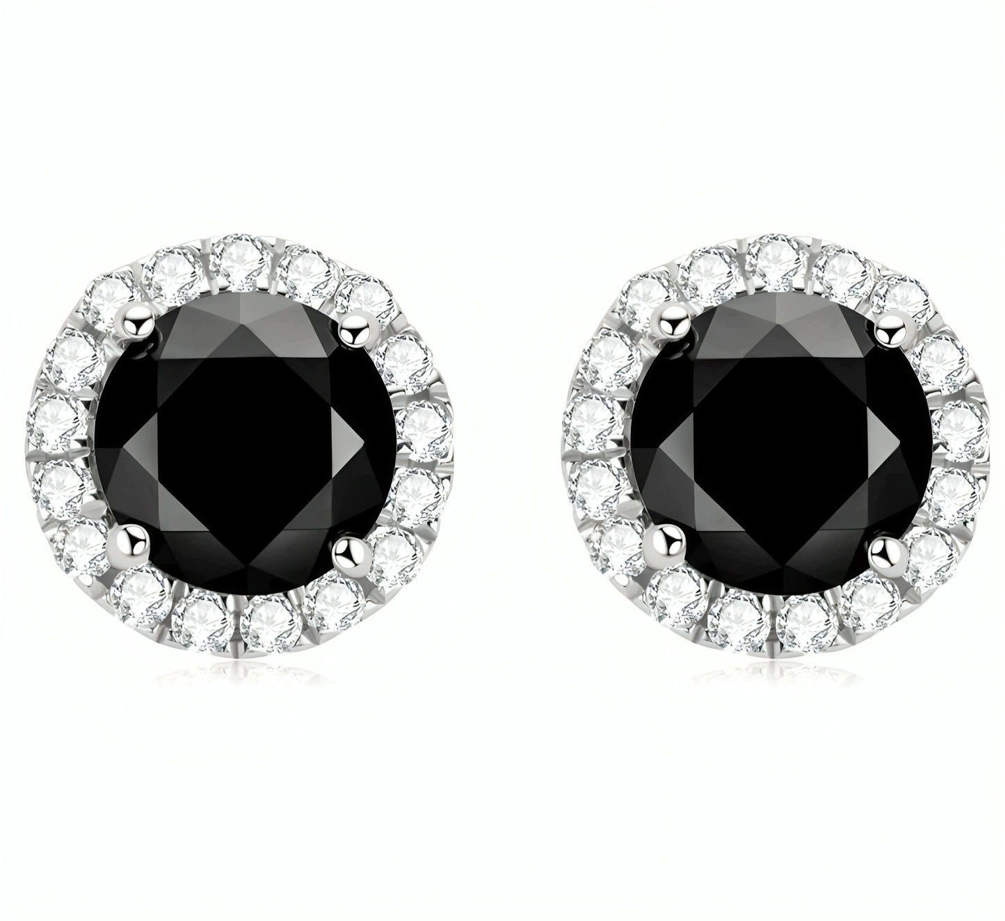 Black moissanite earrings