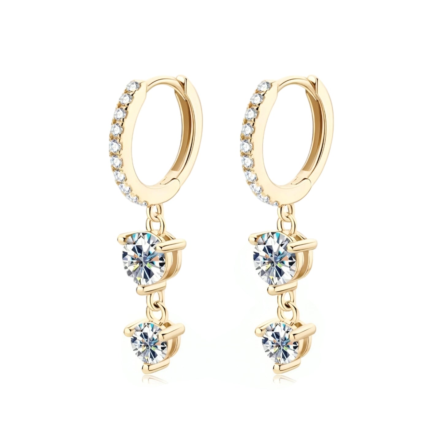 Tassel moissanite earrings