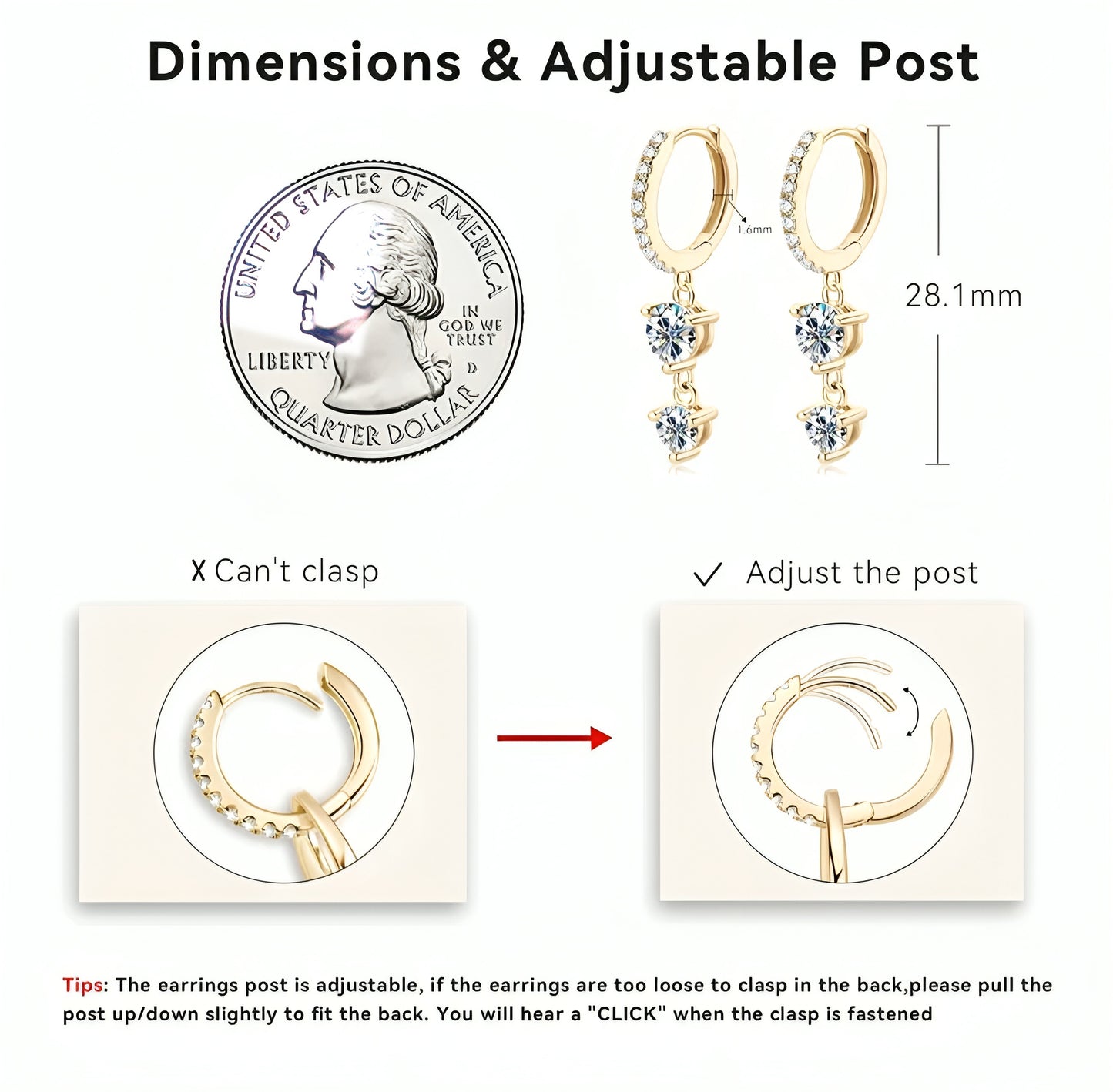 Tassel moissanite earrings