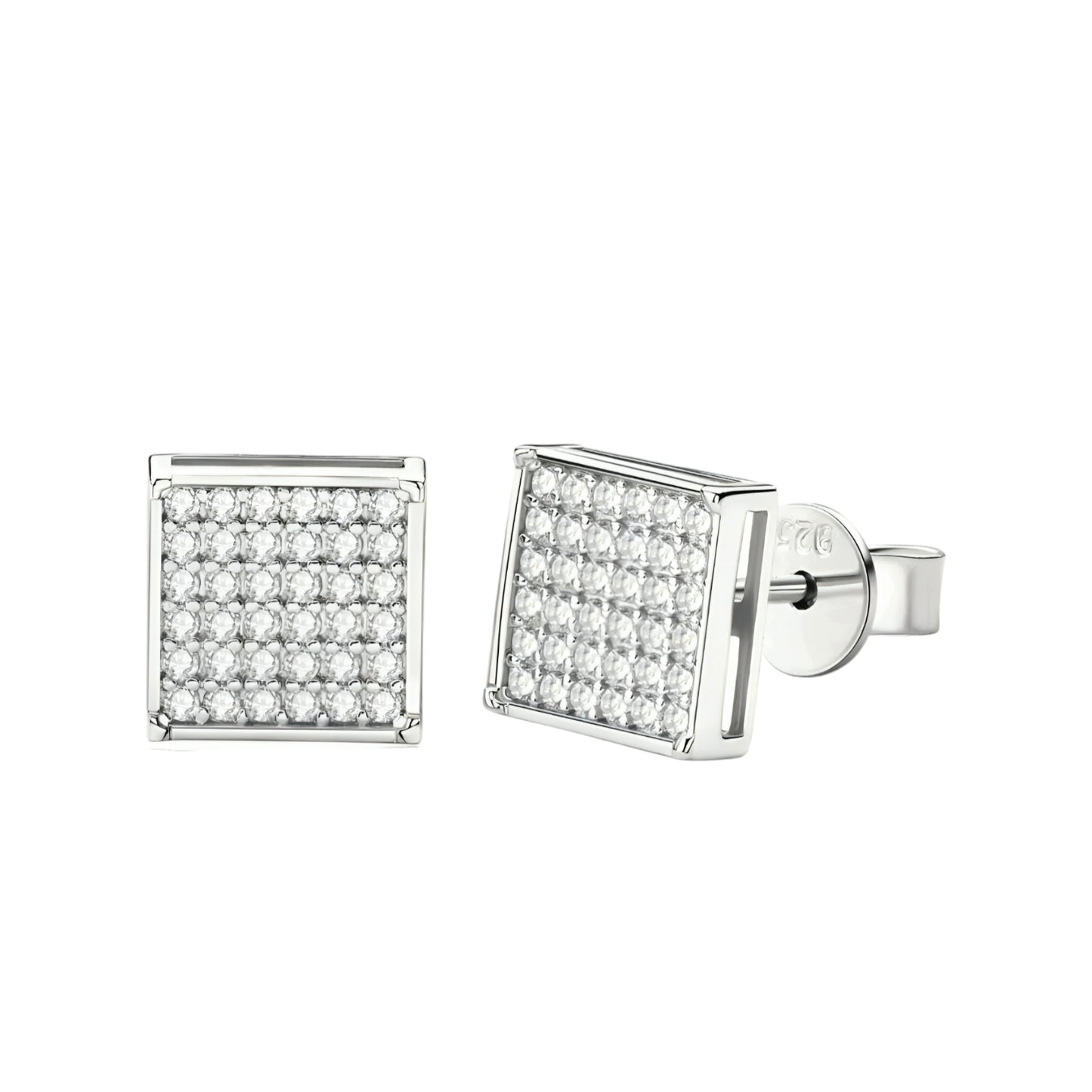 Geometric shape moissanite earrings