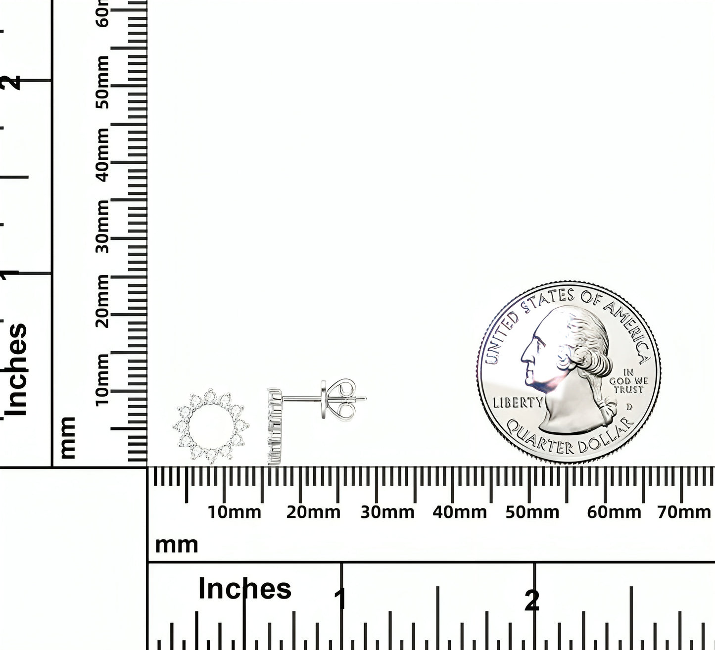 circle moissanite earrings