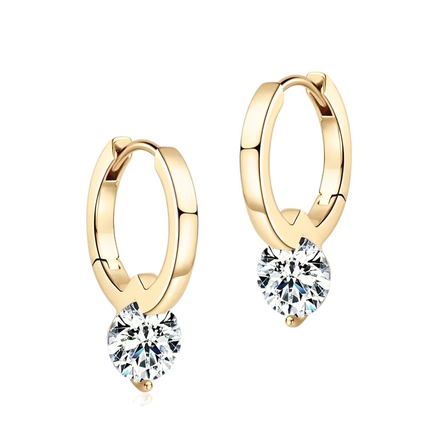 Elegant 1ct moissanite earrings