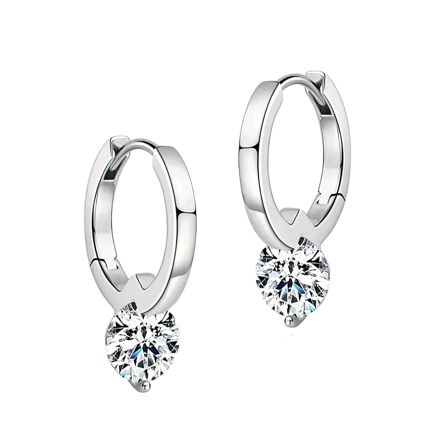 Elegant 1ct moissanite earrings