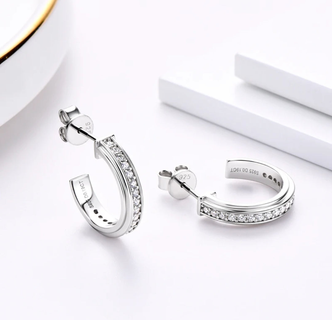 1.3mm*38pcs moissanite earrings