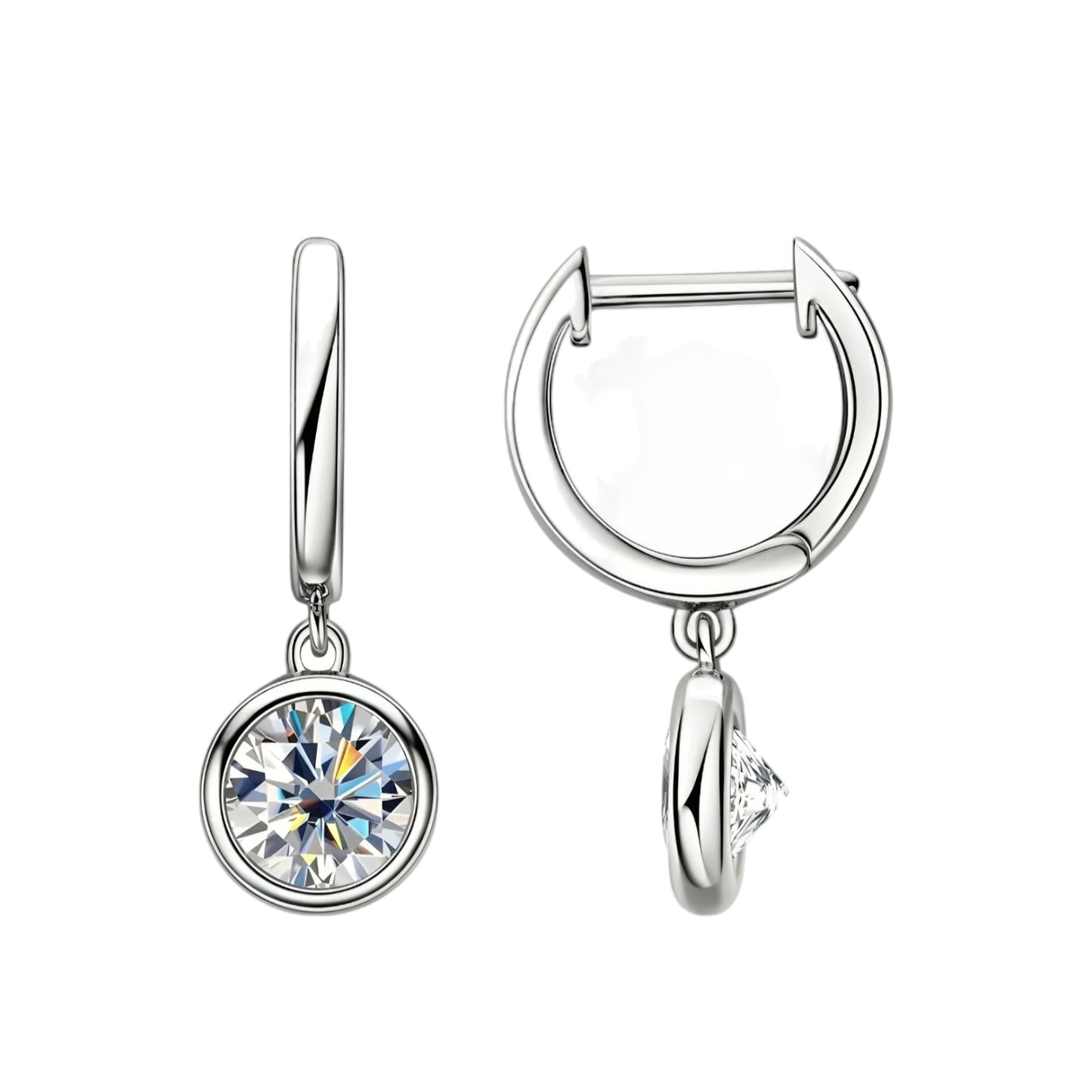 Drop dangle moissanite earrings for women