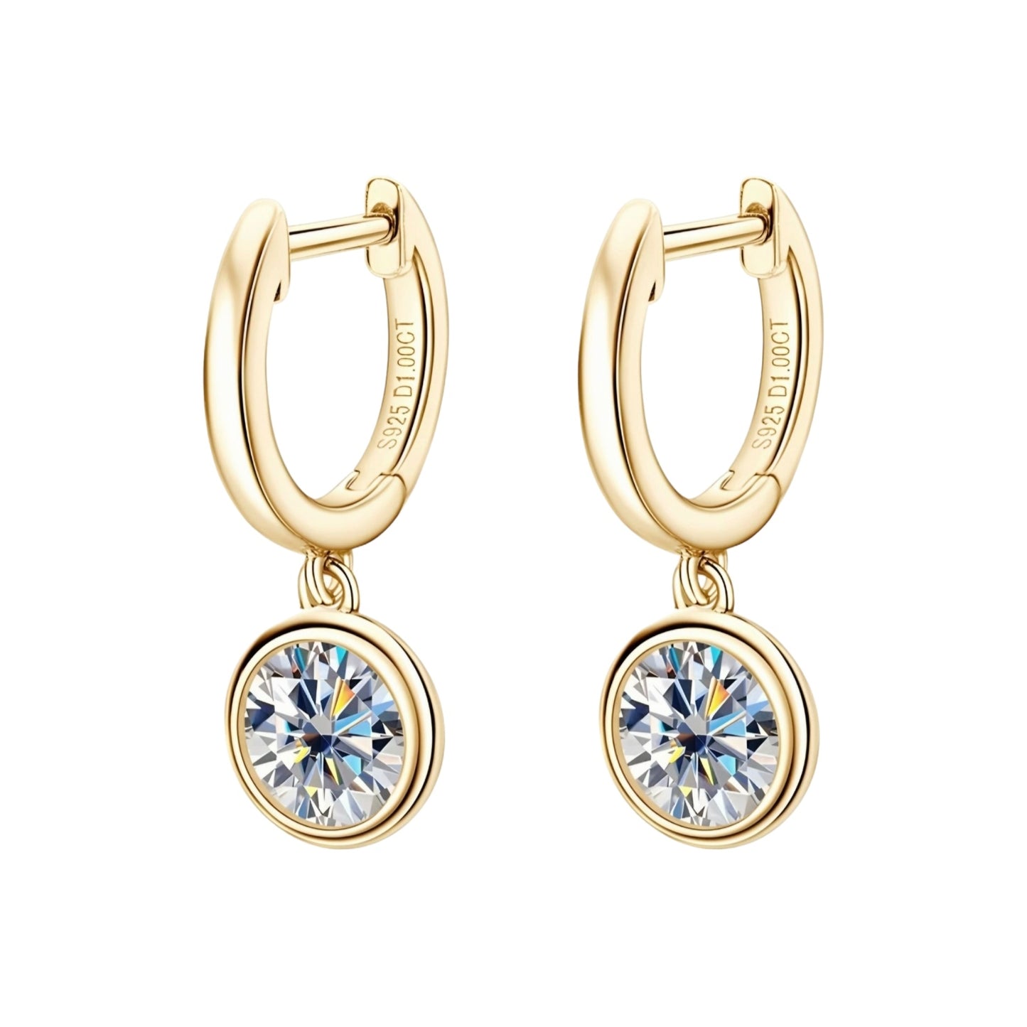 Drop dangle moissanite earrings for women