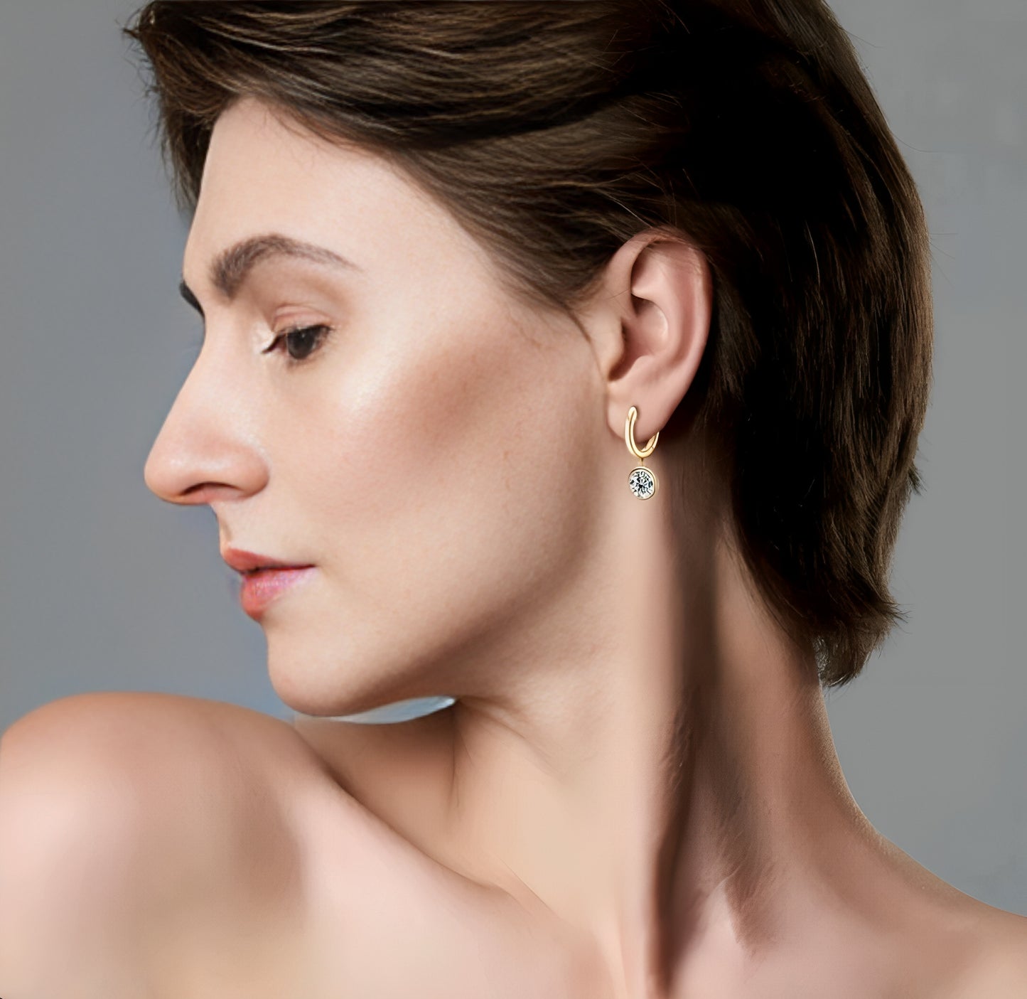 Drop dangle moissanite earrings for women