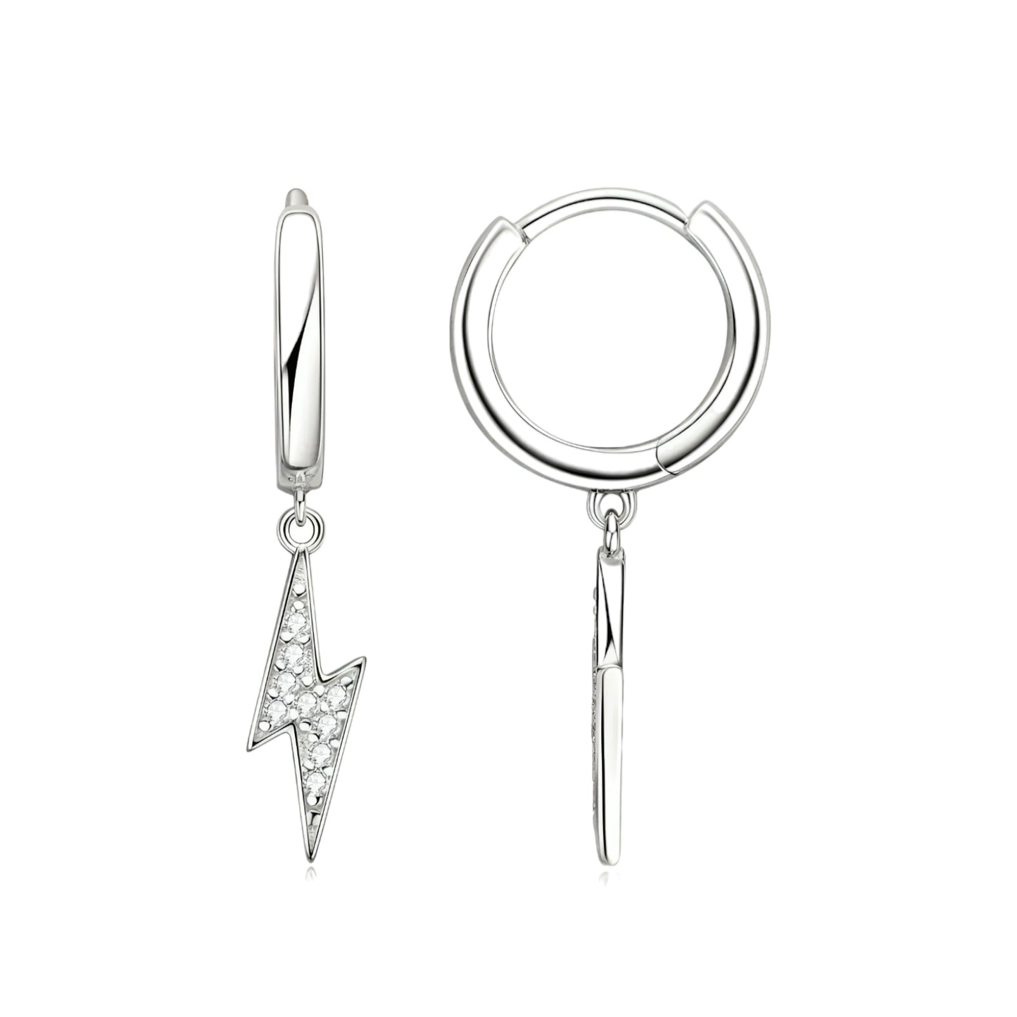 Lightning moissanite earrings