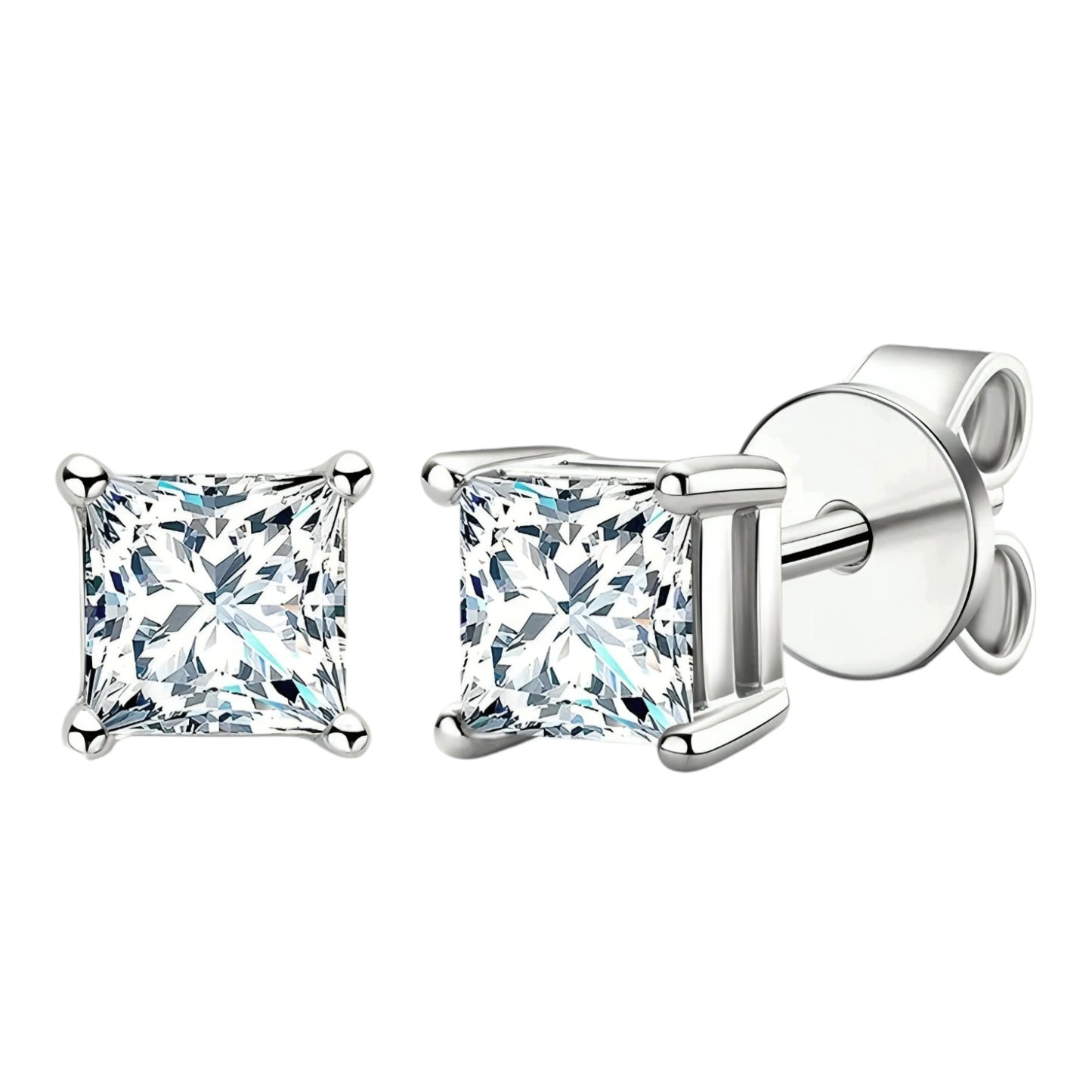 Stud moissanite earrings