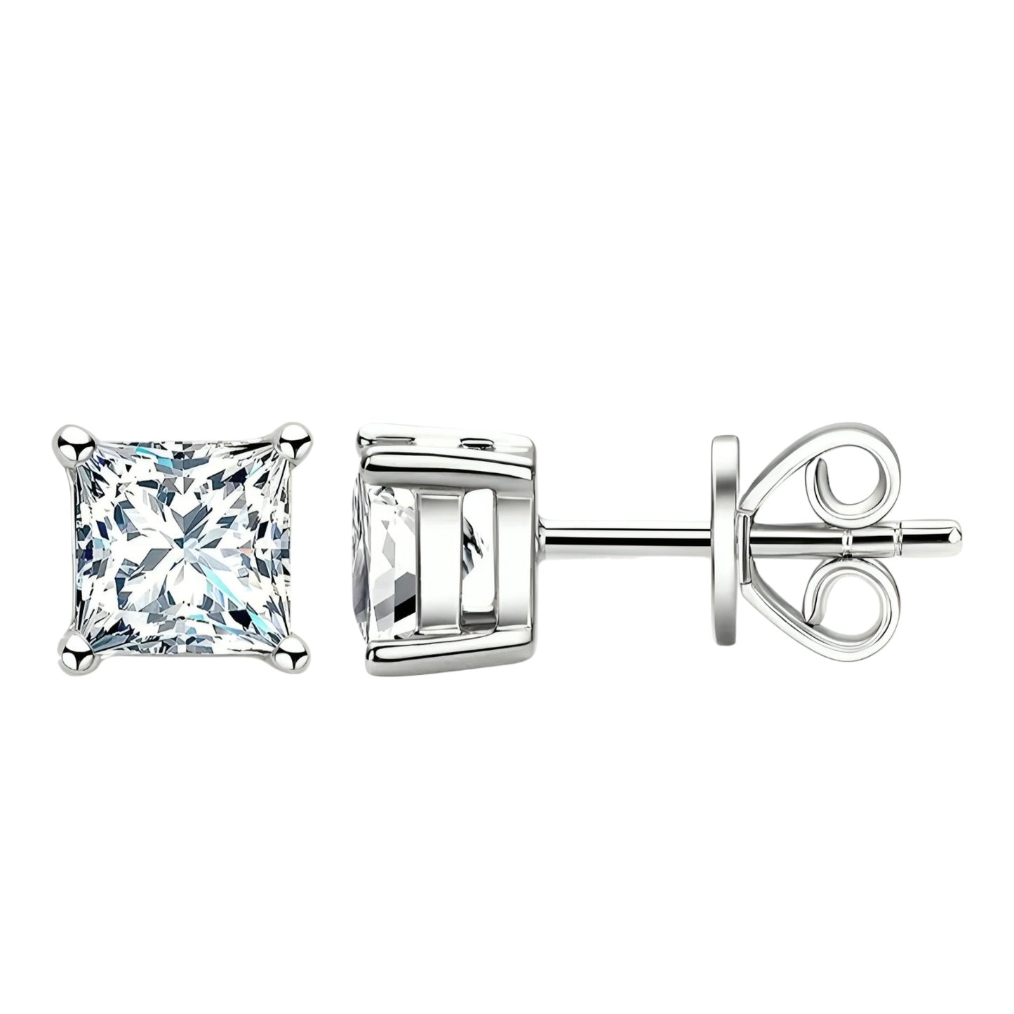 Stud moissanite earrings