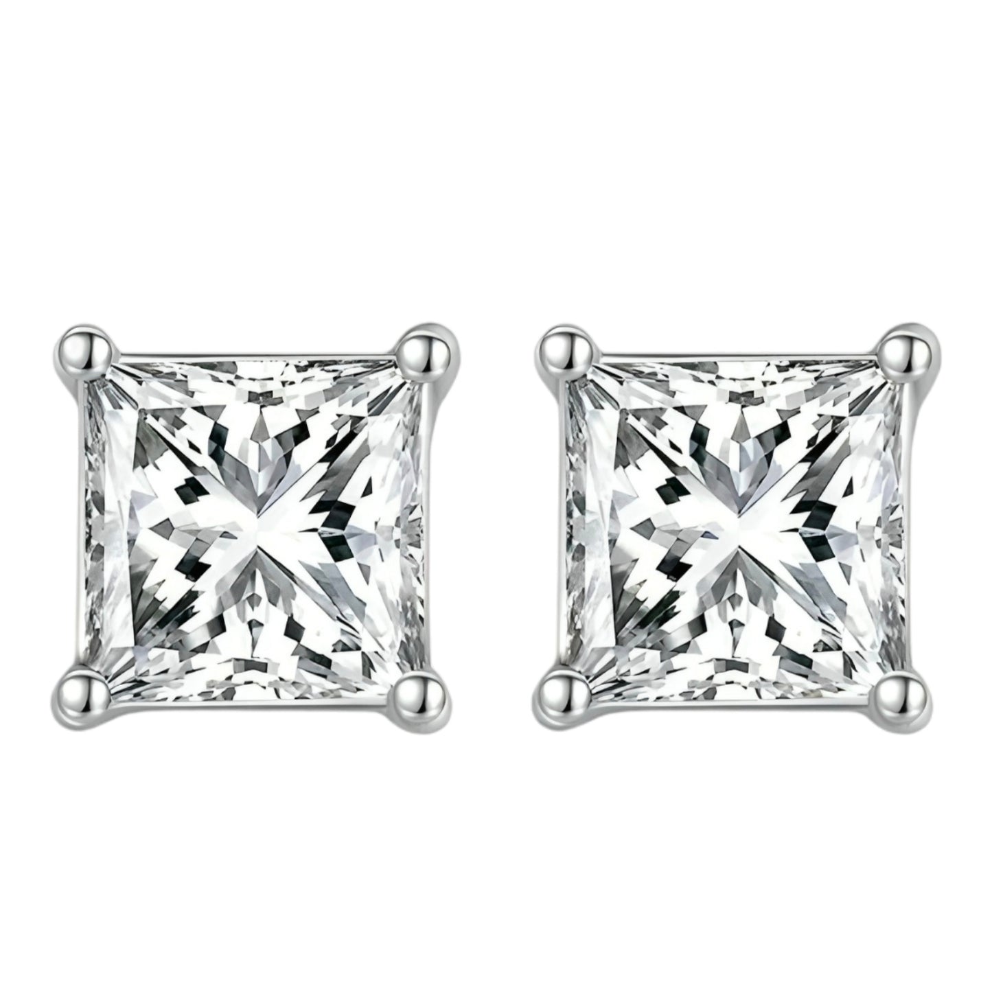 Stud moissanite earrings