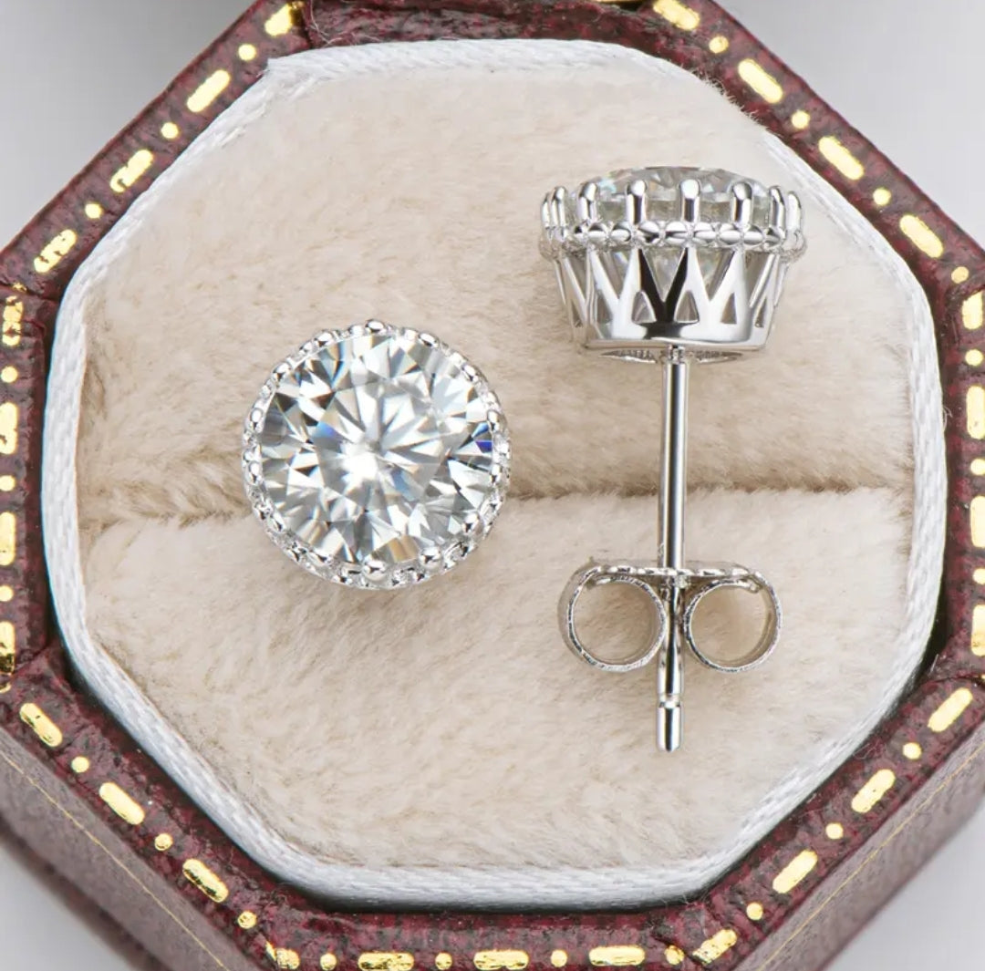 925 Silver moissanite earrings