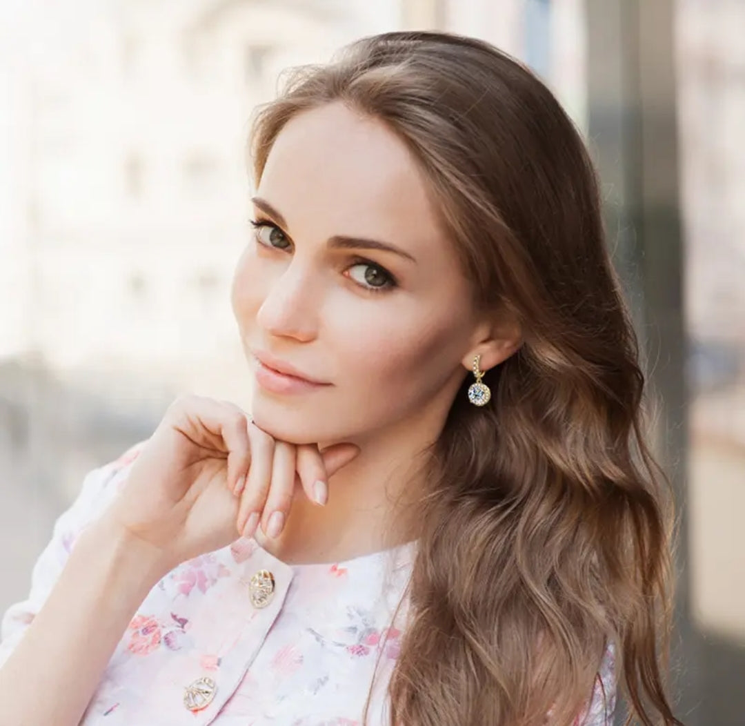 Classic moissanite earrings